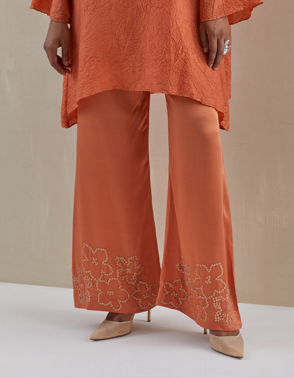 Rust Bell Bottom Co-Ord Set
