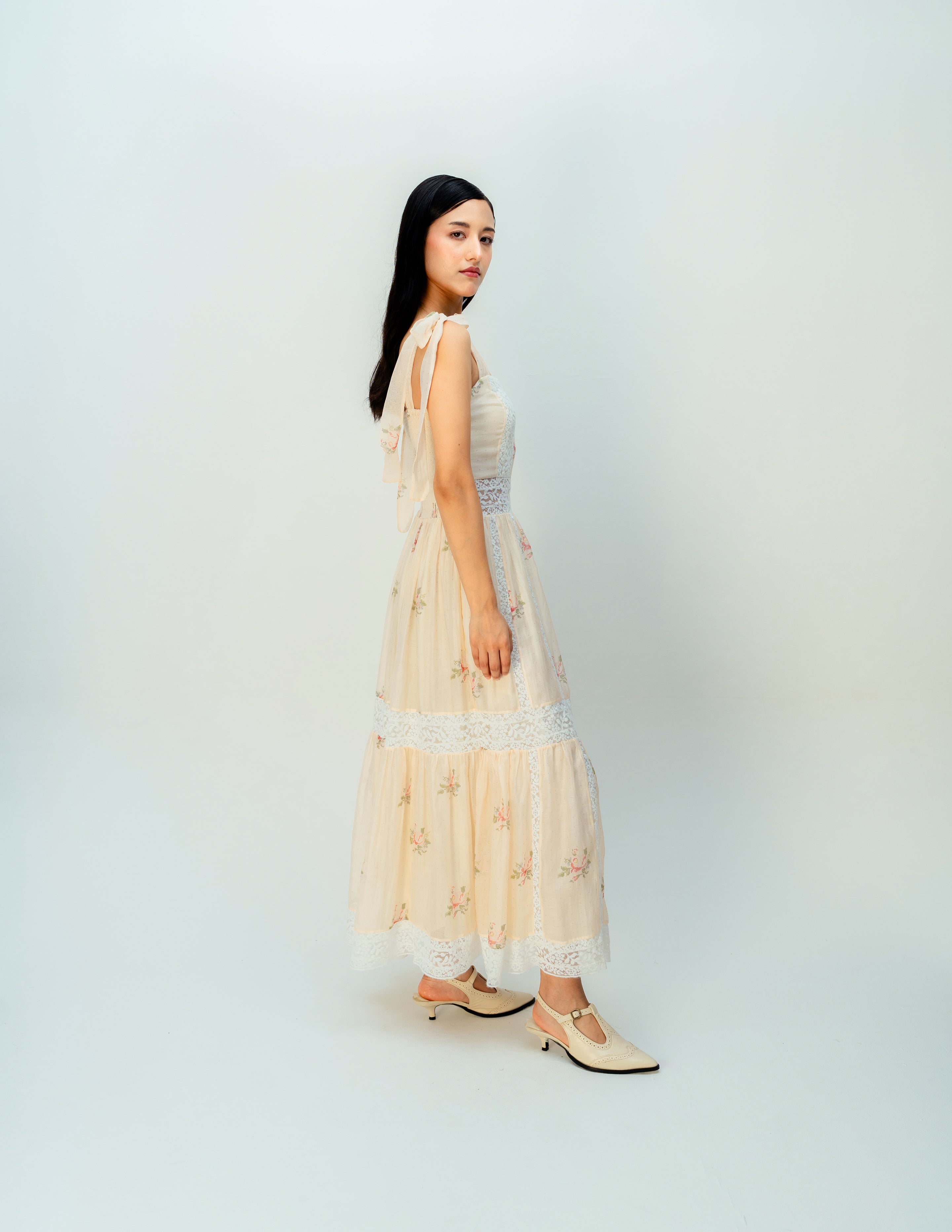 CREAME SUNSET DRESS