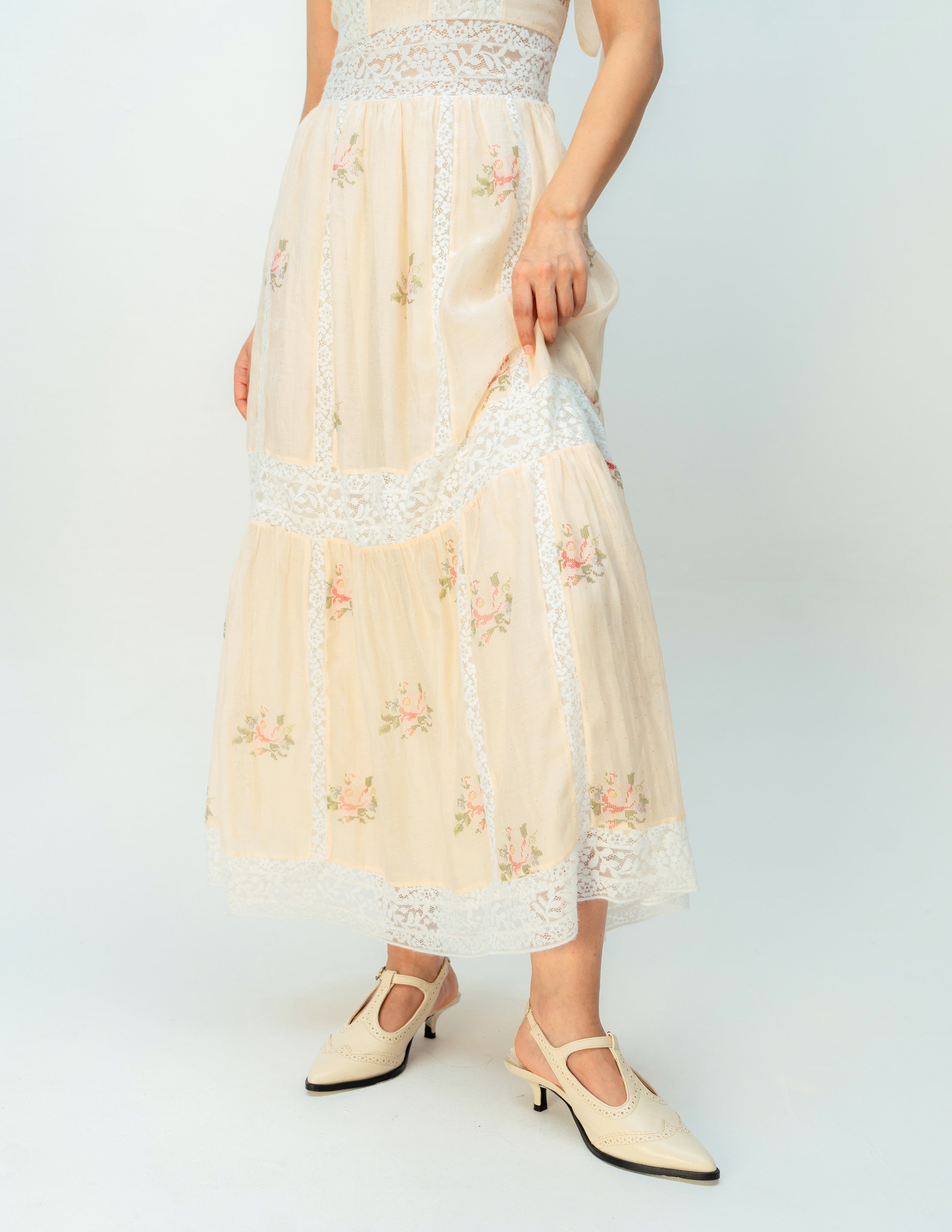 CREAME SUNSET DRESS