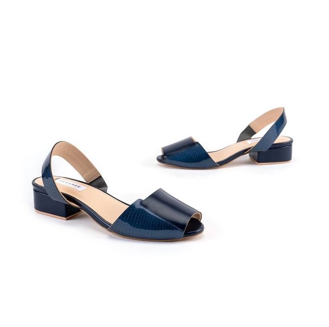 Navy blue best sale low heel sandals