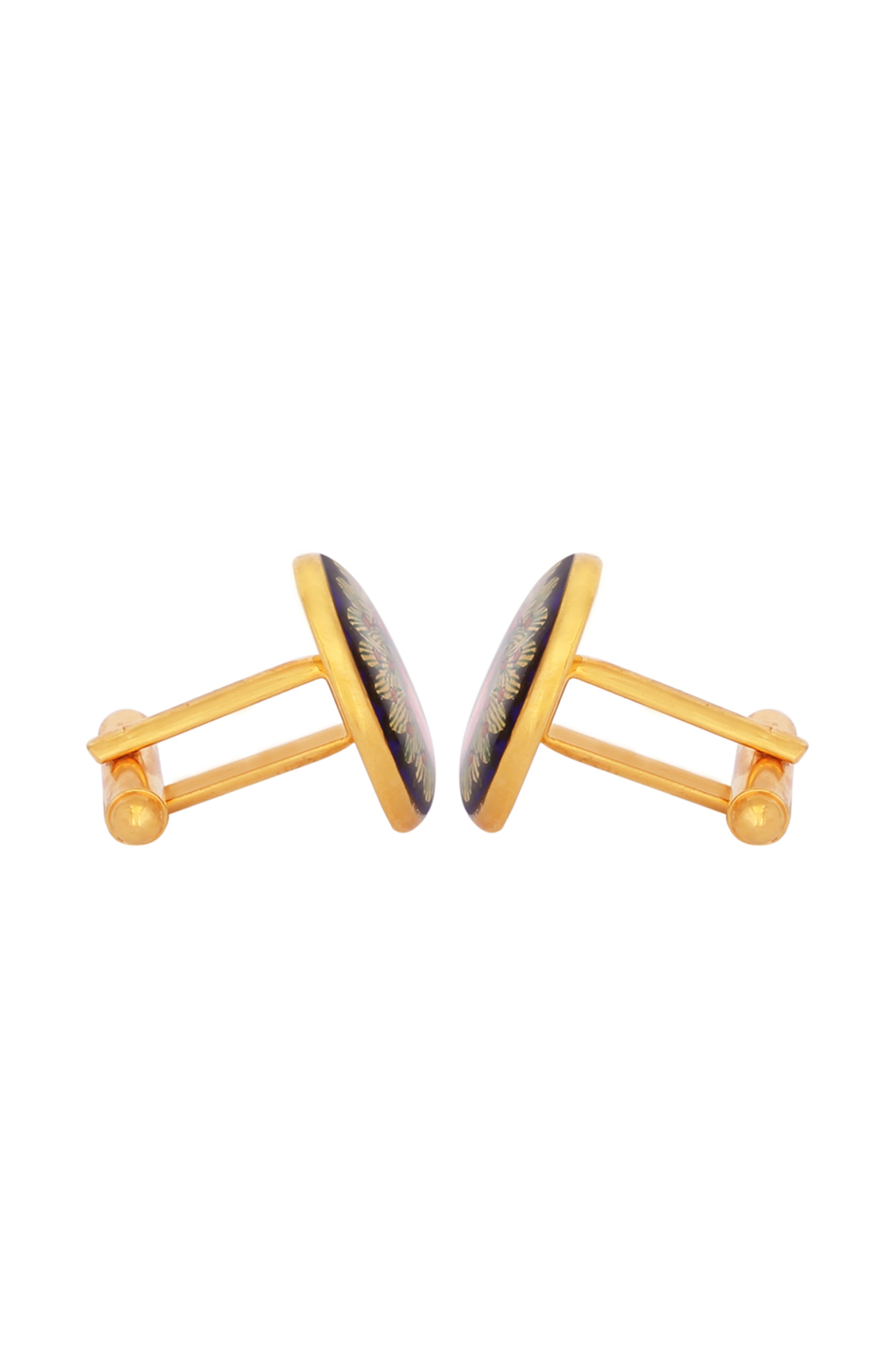 BLUE PEACOCK CUFFLINK