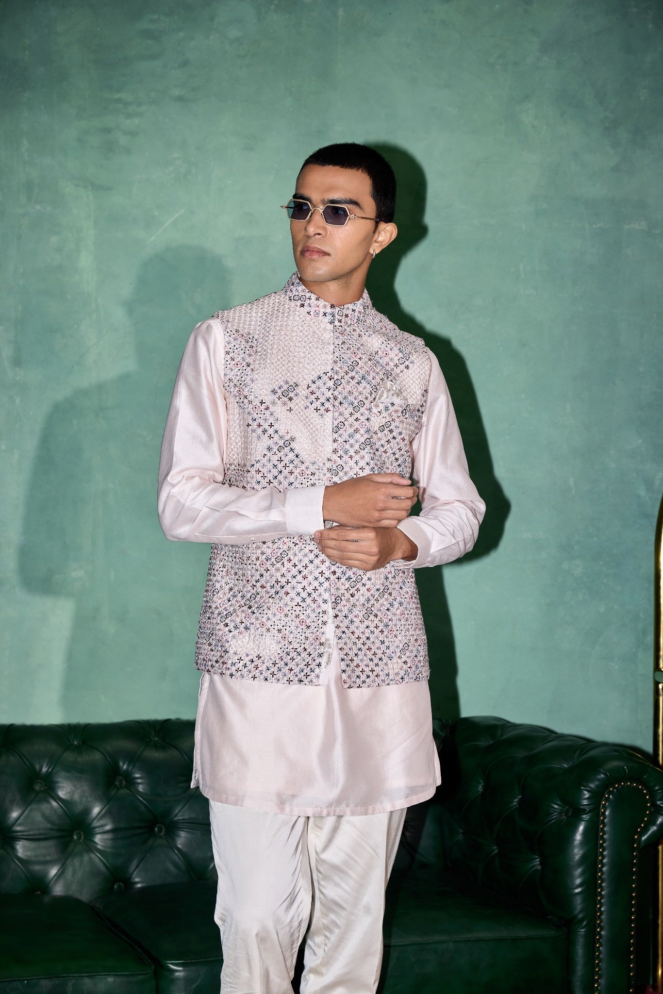 Candy Nehru Jacket Set