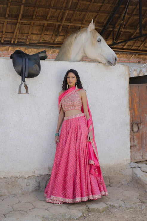 Banarasi Chanderi Silk Lehenga