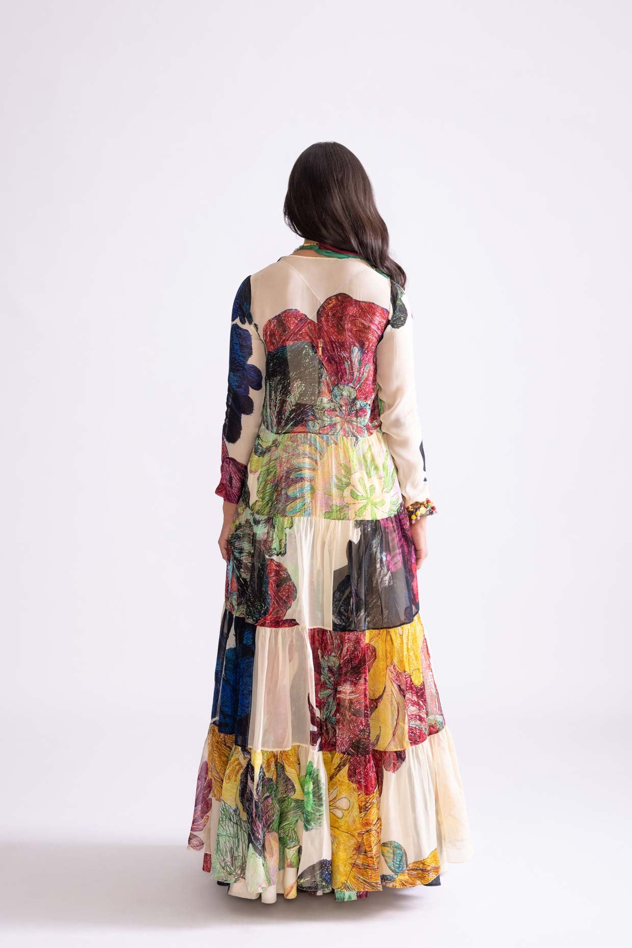 BLUEY BLOUSE,MAGNOLIA CAPE & MAGNOLIA LEHENGA