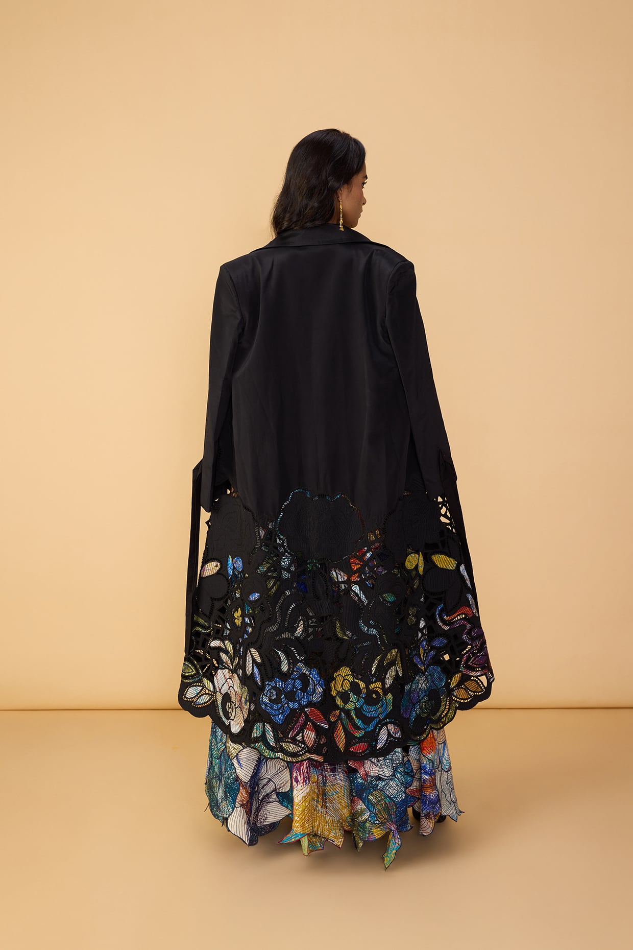 Denzel Trench, Larissa Corset Blouse & Zoya Lehenga Skirt