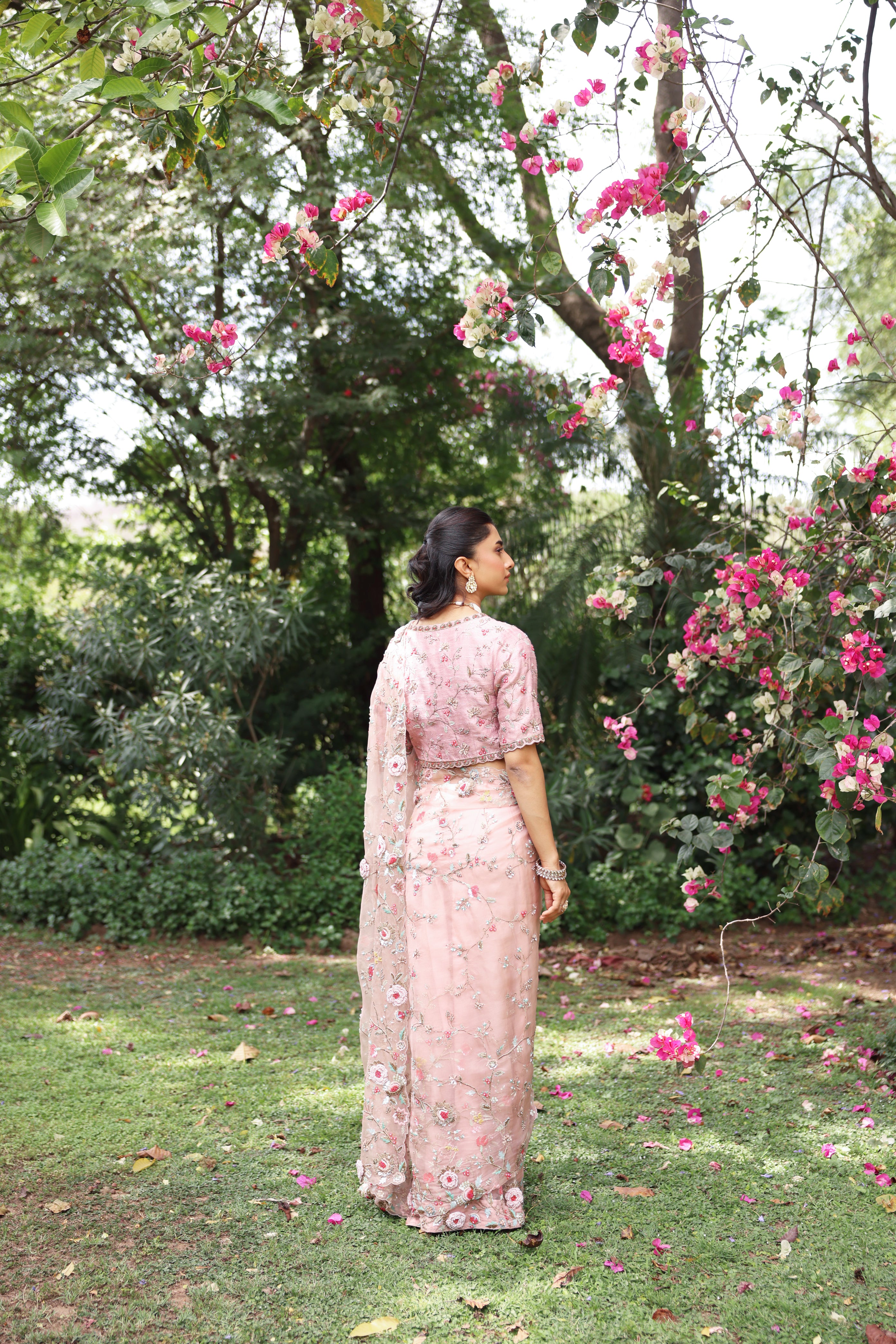 PINK FARIA SAREE