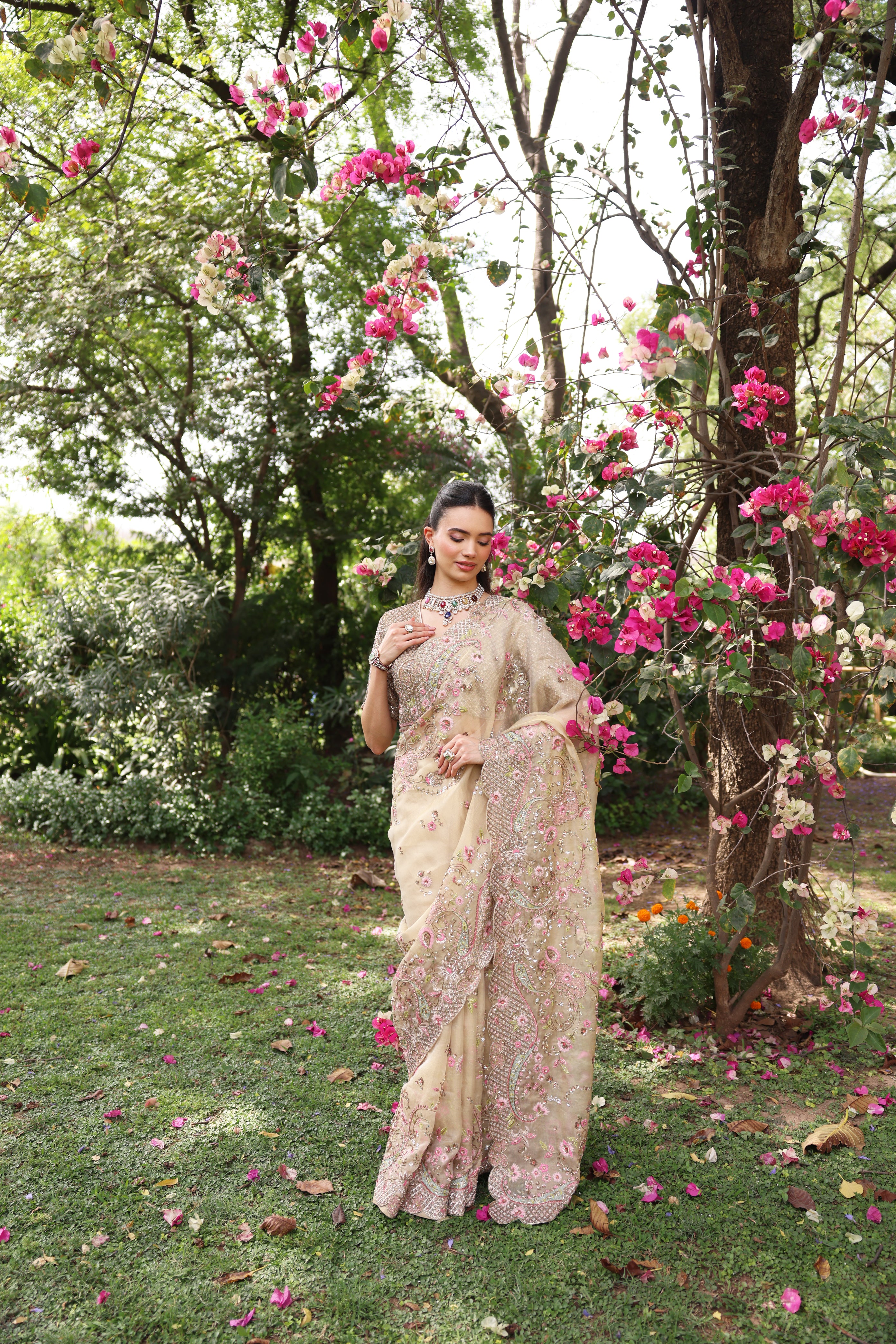 GOLD PAISLEY SAREE