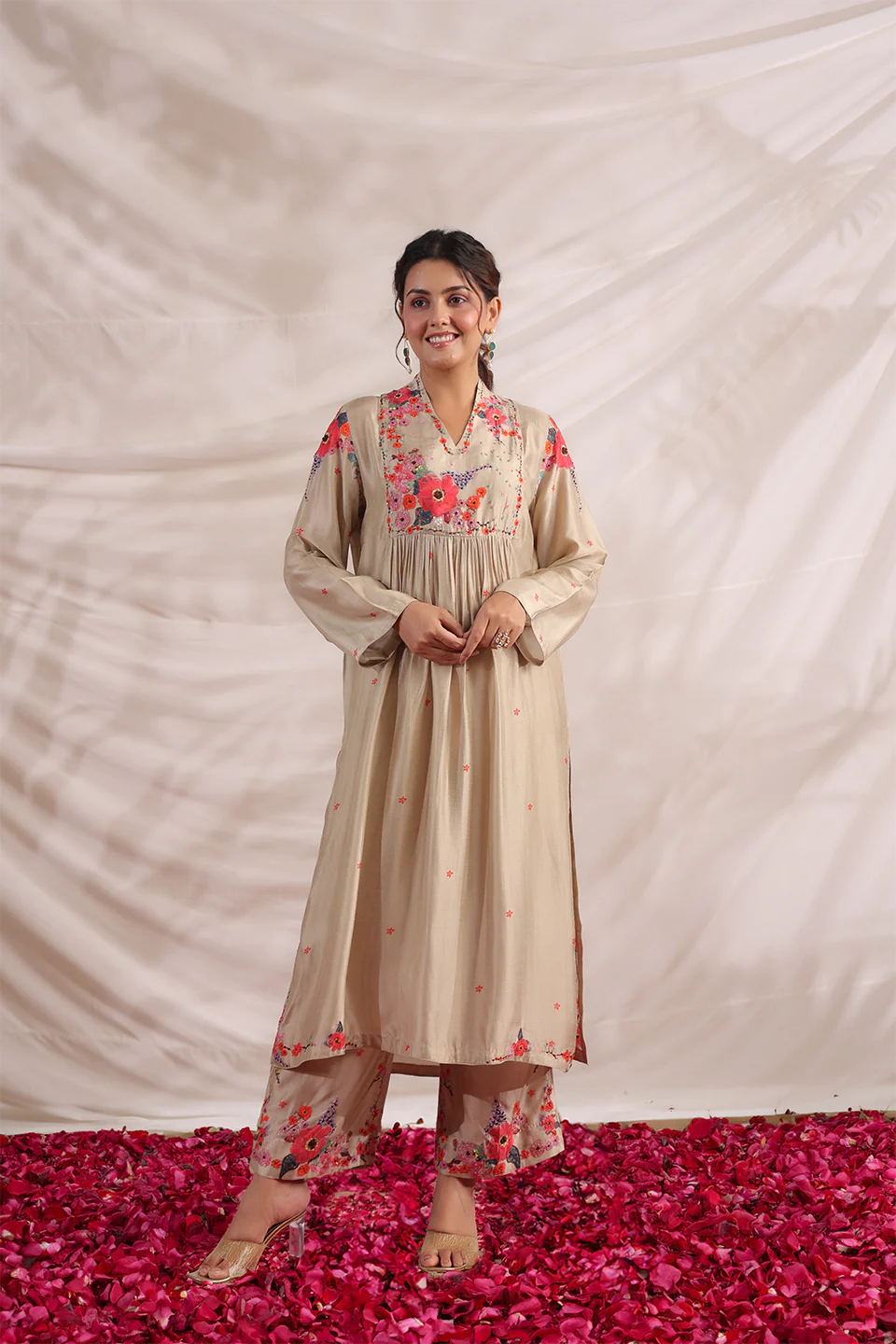 Ivory Bahaar Frockstyle Kurta Set