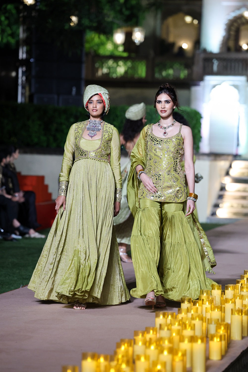 Dry Heena Green Anarkali Set