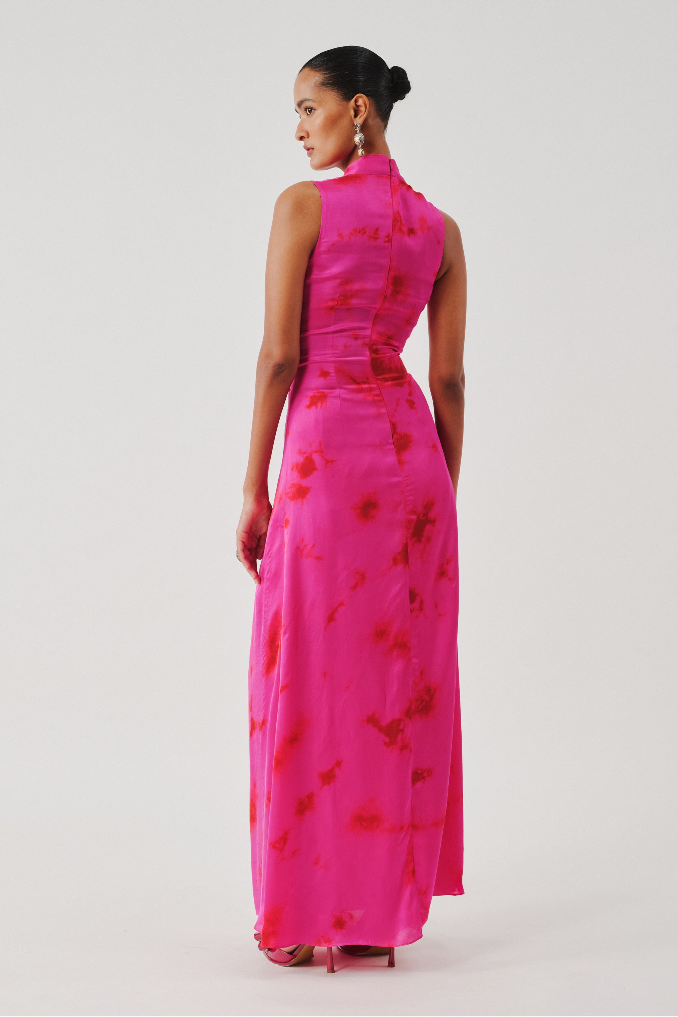 Kiara Draped Dress in Pink