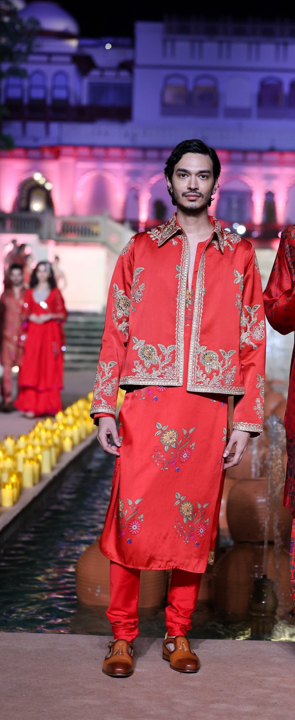 Surkh Laal Jacket Kurta set