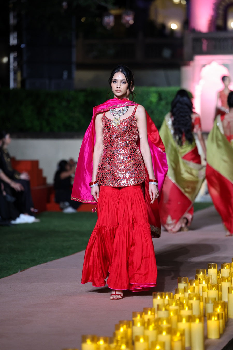 Surkh Laal Kurta Gharara Set