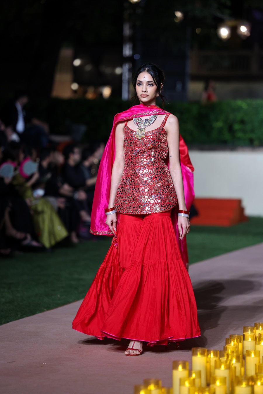 Surkh Laal Kurta Gharara Set