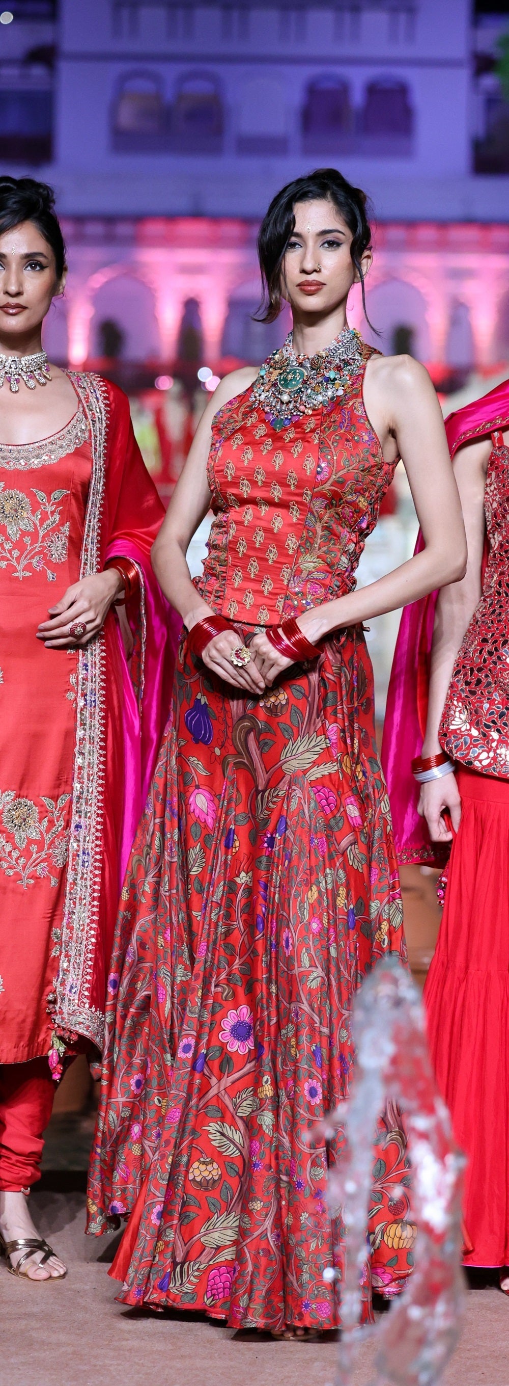 Surkh Laal Corset with Skirt