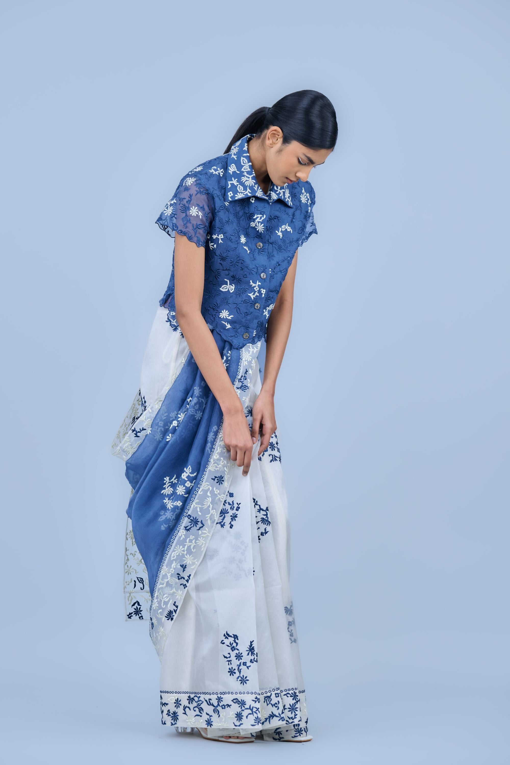 Space Ec Silk Organza Sari