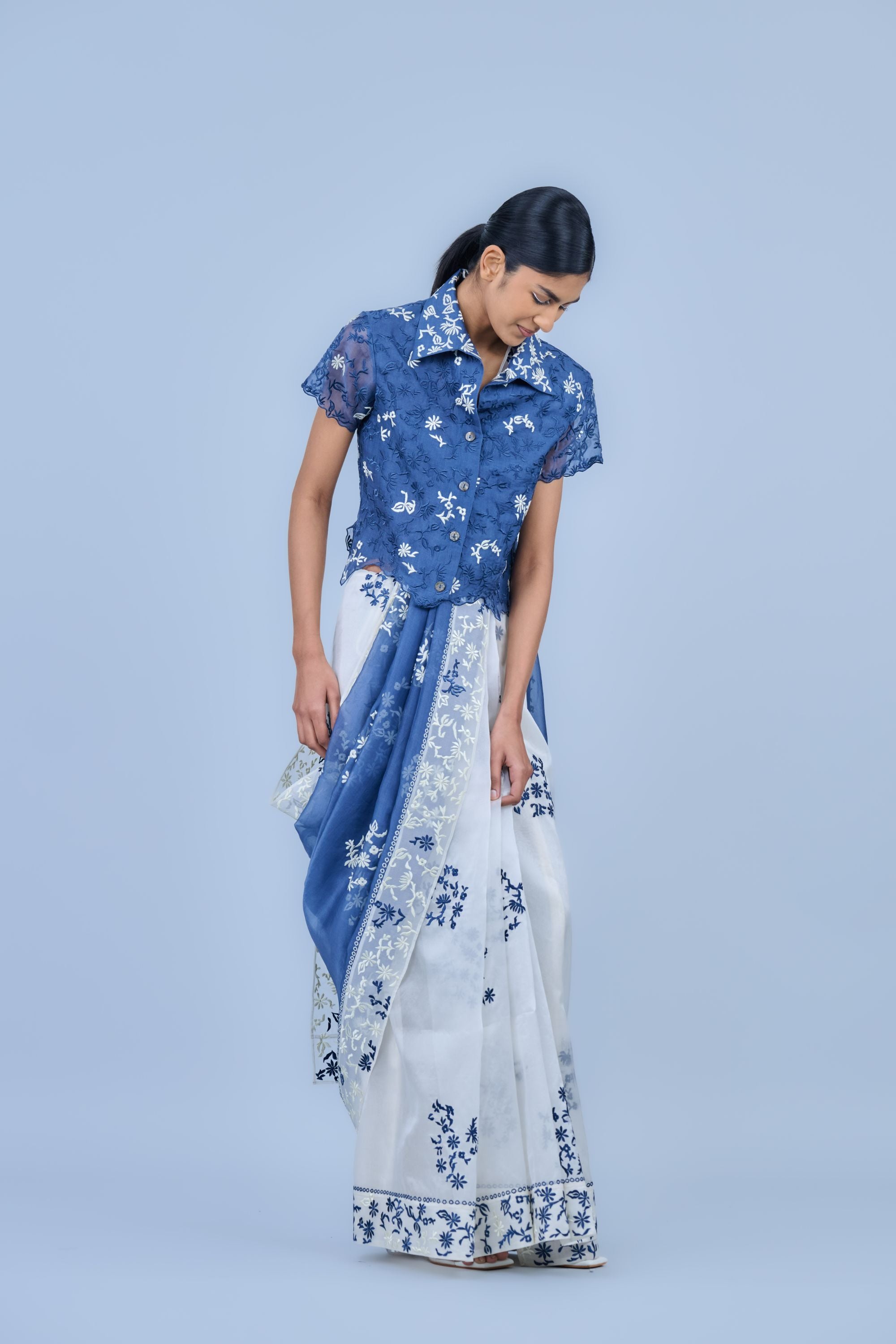 Space Ec Silk Organza Sari