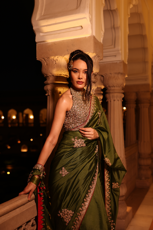 Kaccha Aam Saree Set