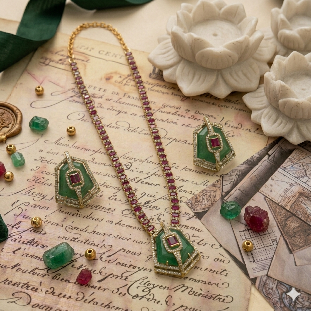 Prism Pendant Set-Green
