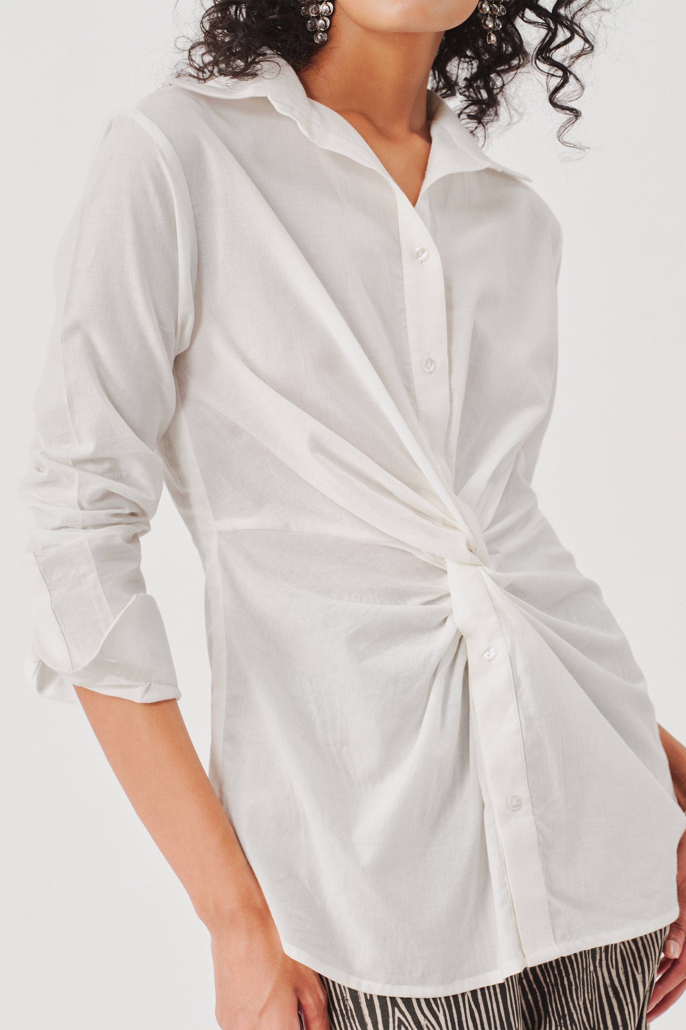 White Organic Cotton Twist Shirt