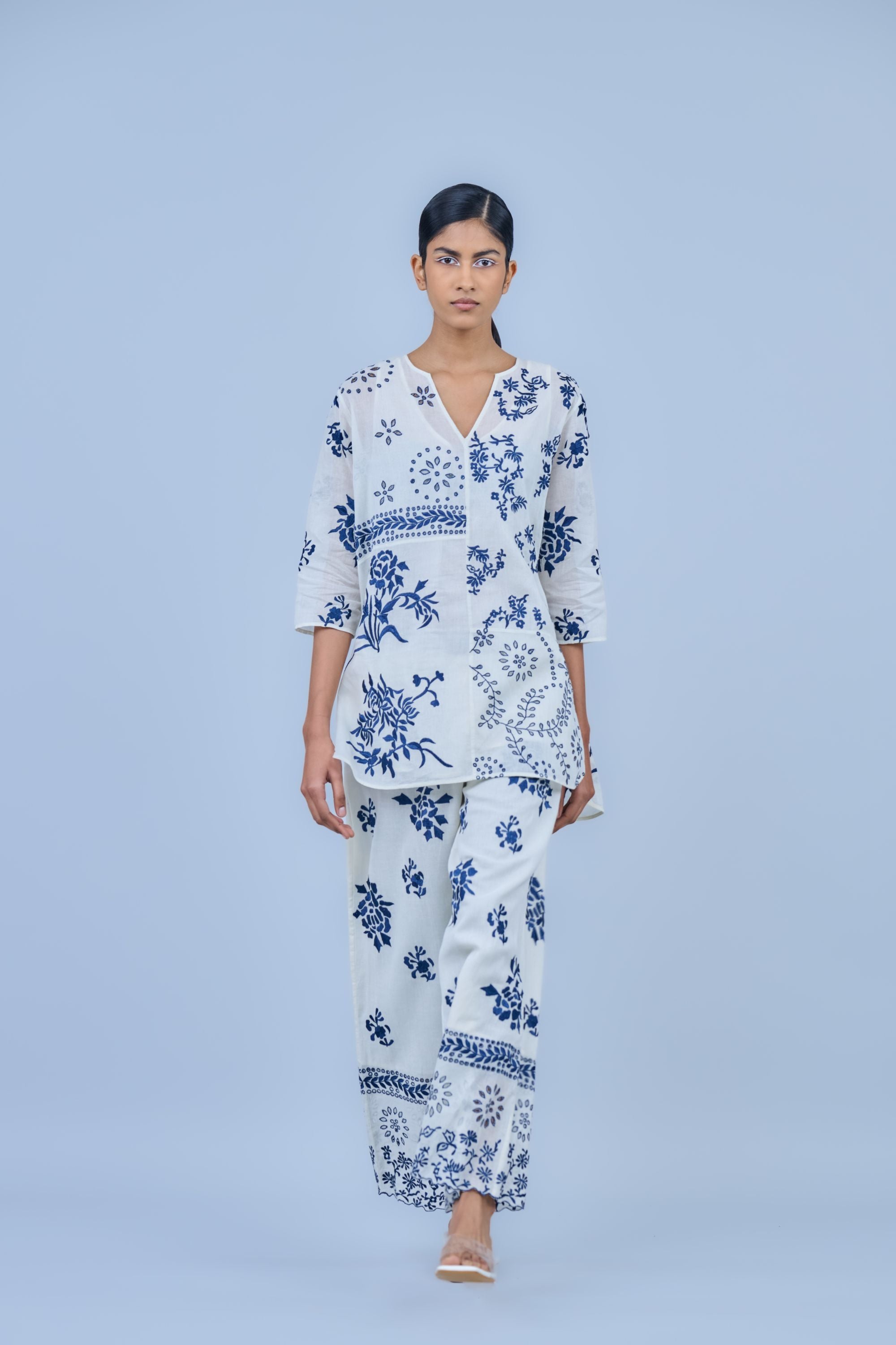 Ecru Spc Handloom Cotton Pant