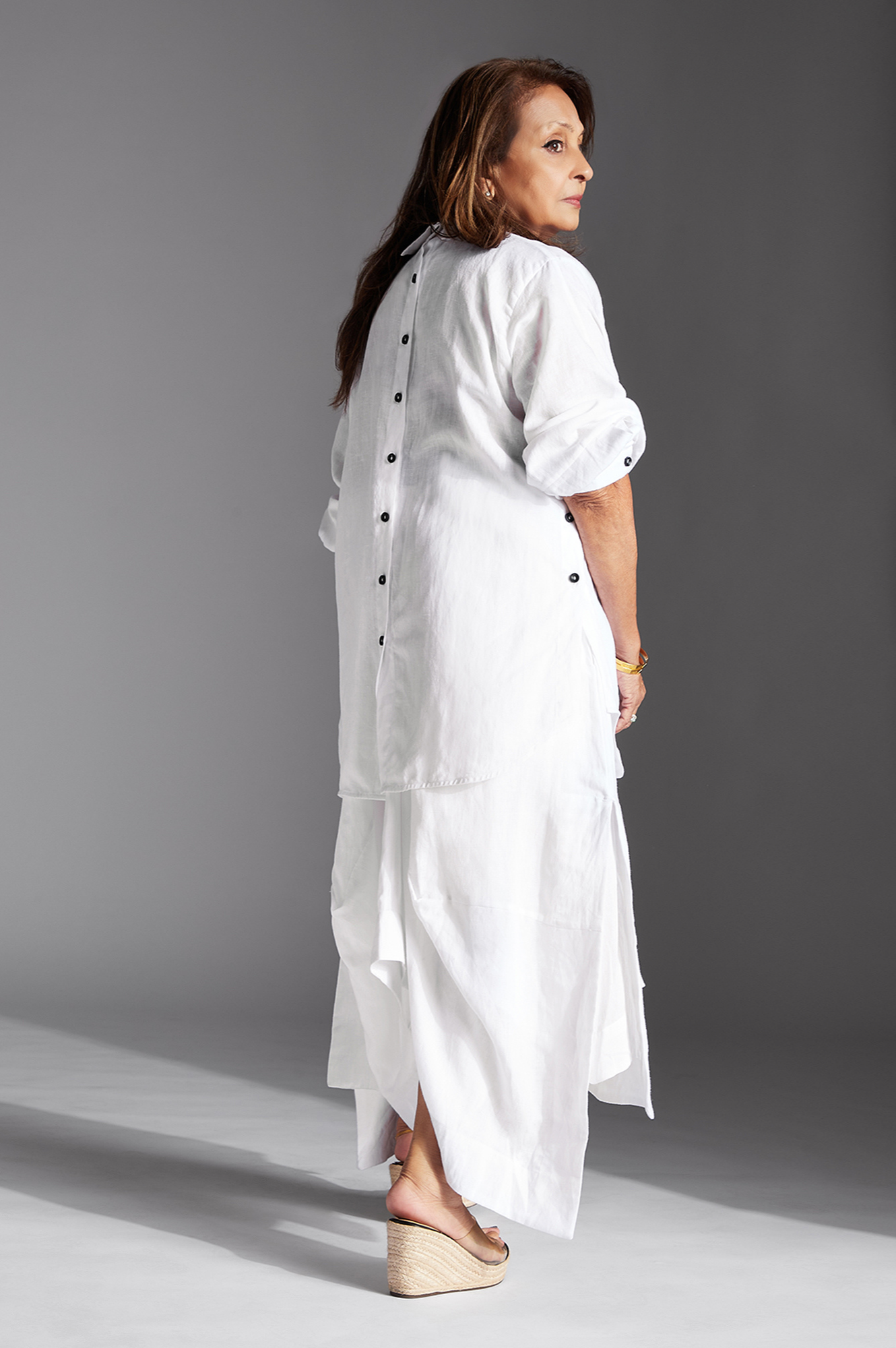 Leor Shirt in White Linen