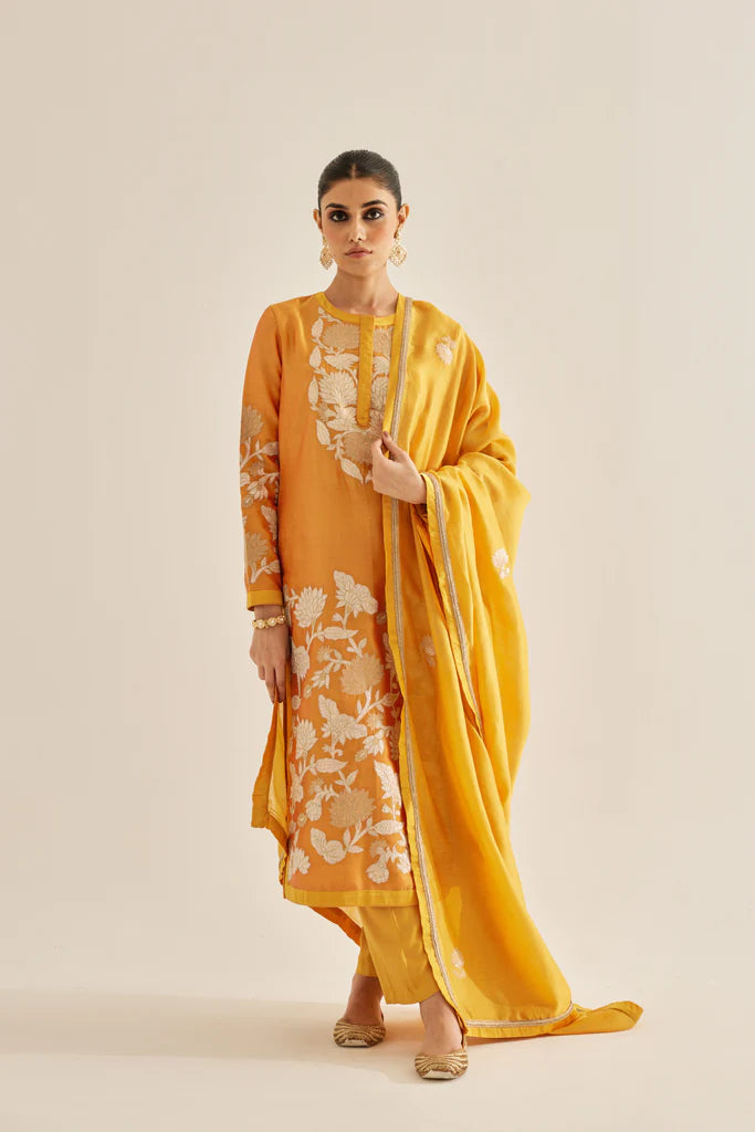 Mustard Yellow Kurta Set