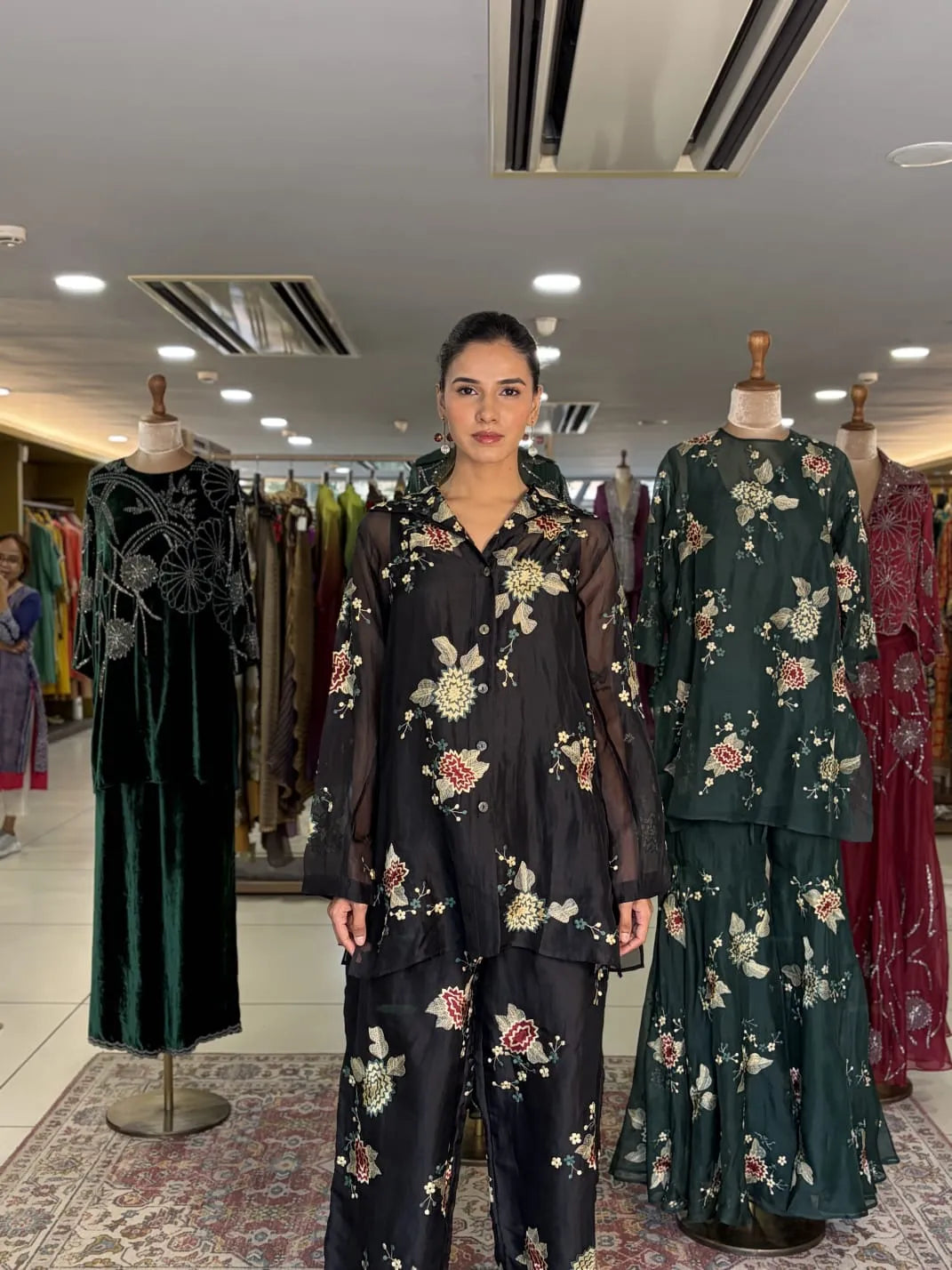 BLACK Multi Organza SET