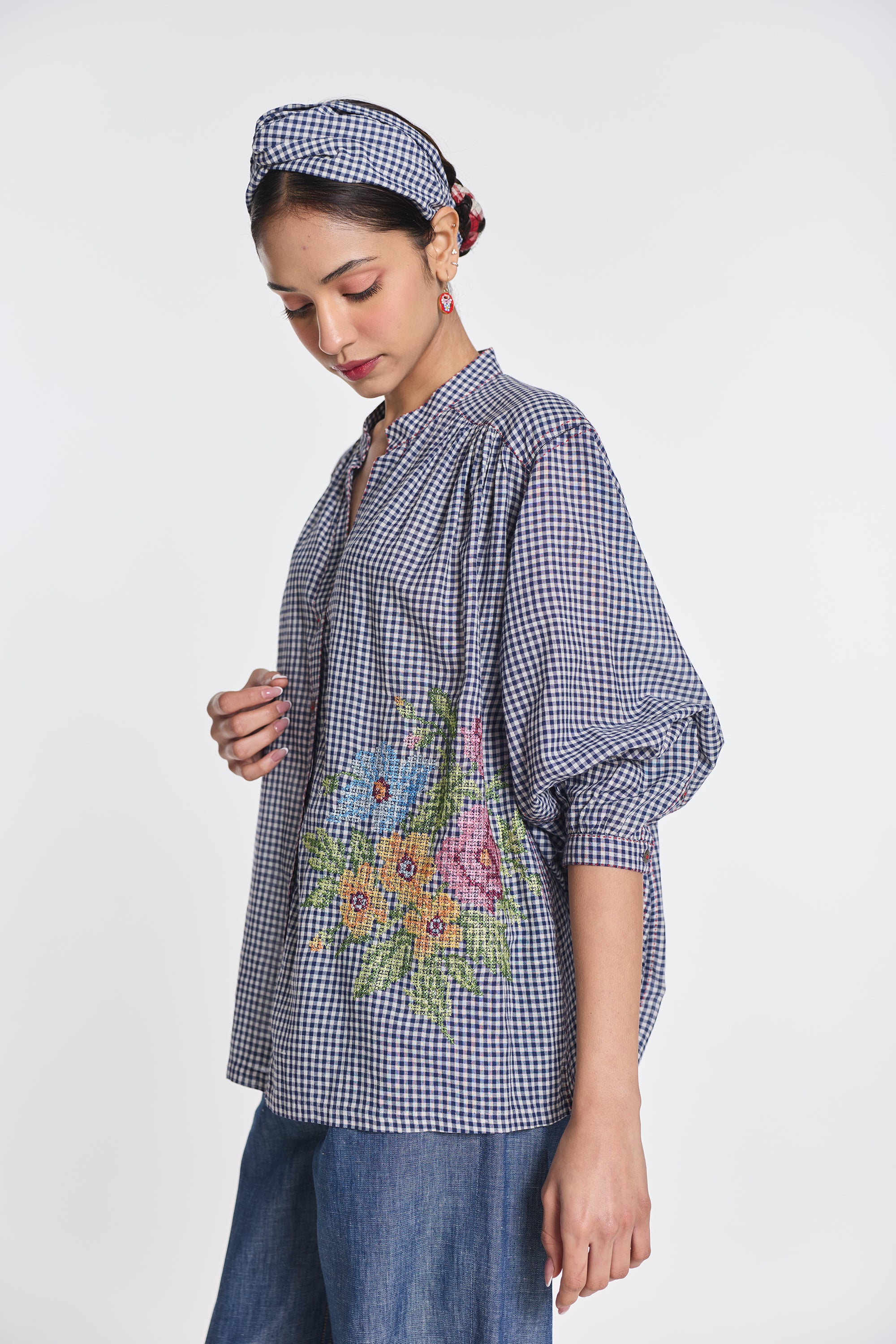 Cinquefoil striped maxi dress