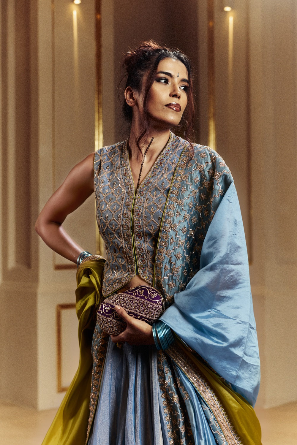 Waistcoat Lehenga Set