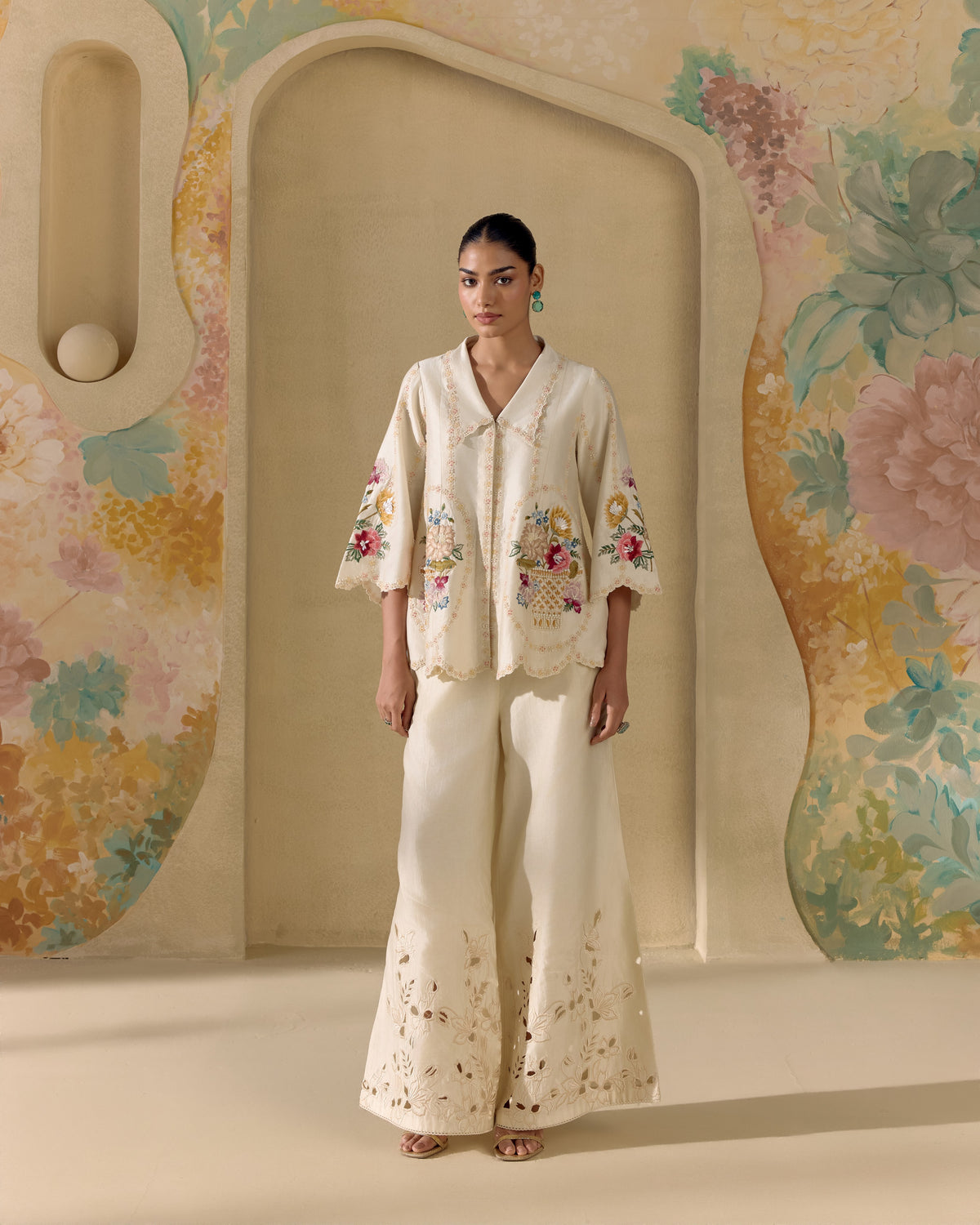 Ivory Cutwork Pants