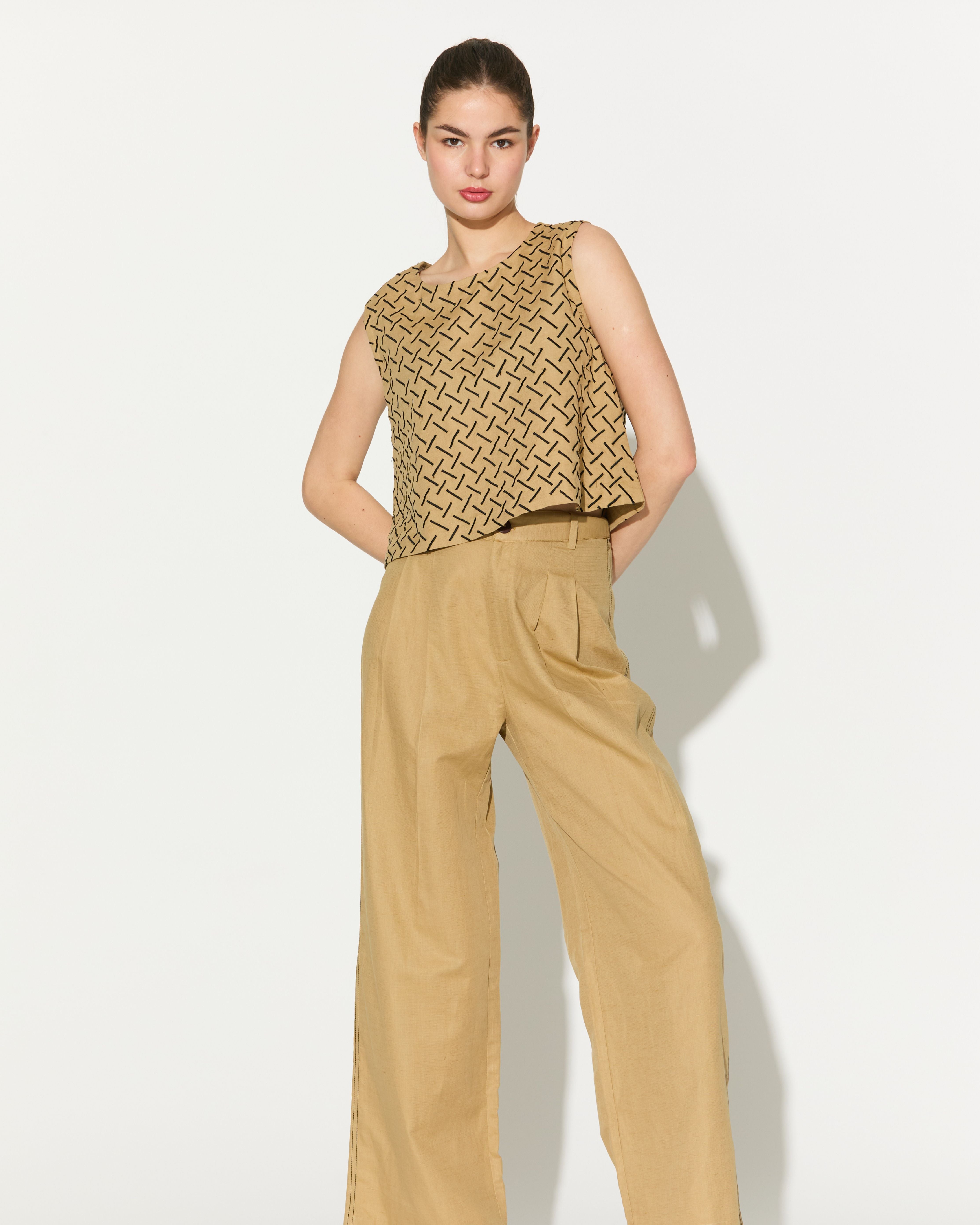 GOLDEN PLAIN PANTS