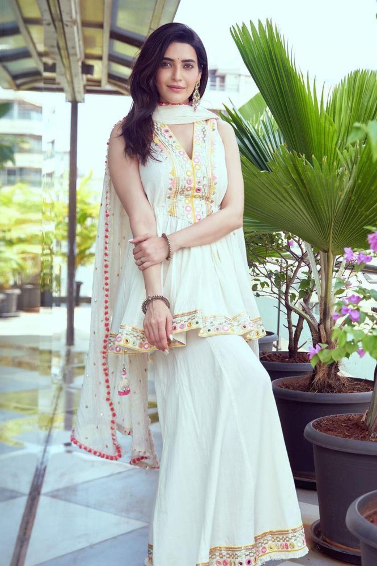 Hana Sharara Set with Dupatta- Karishma Tanna