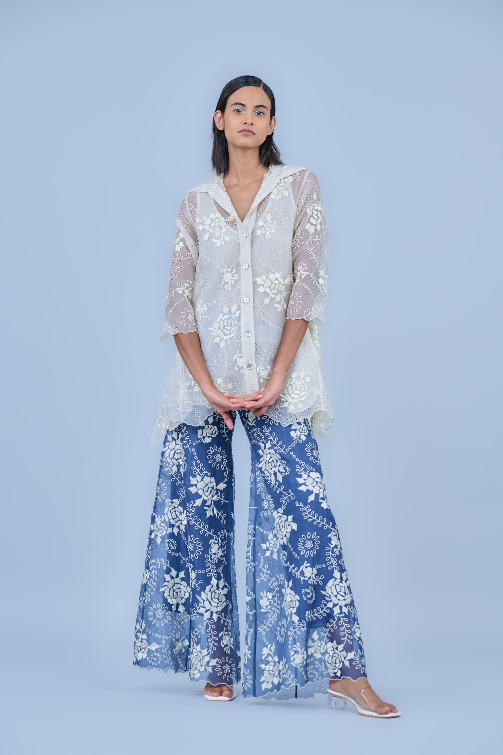 Ecru Ec Silk Organza Jacket