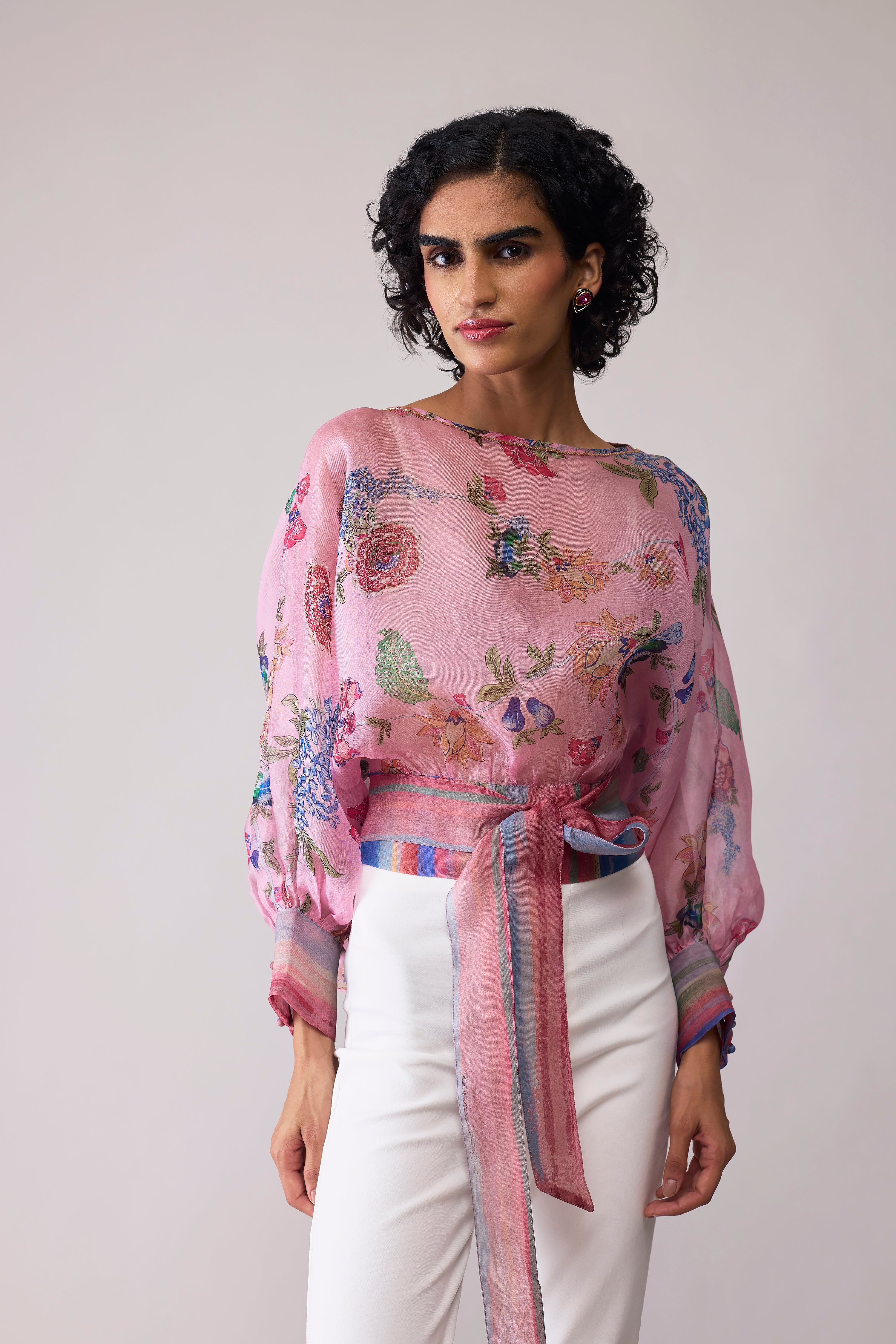 MARIA TOP - PINK PRINT