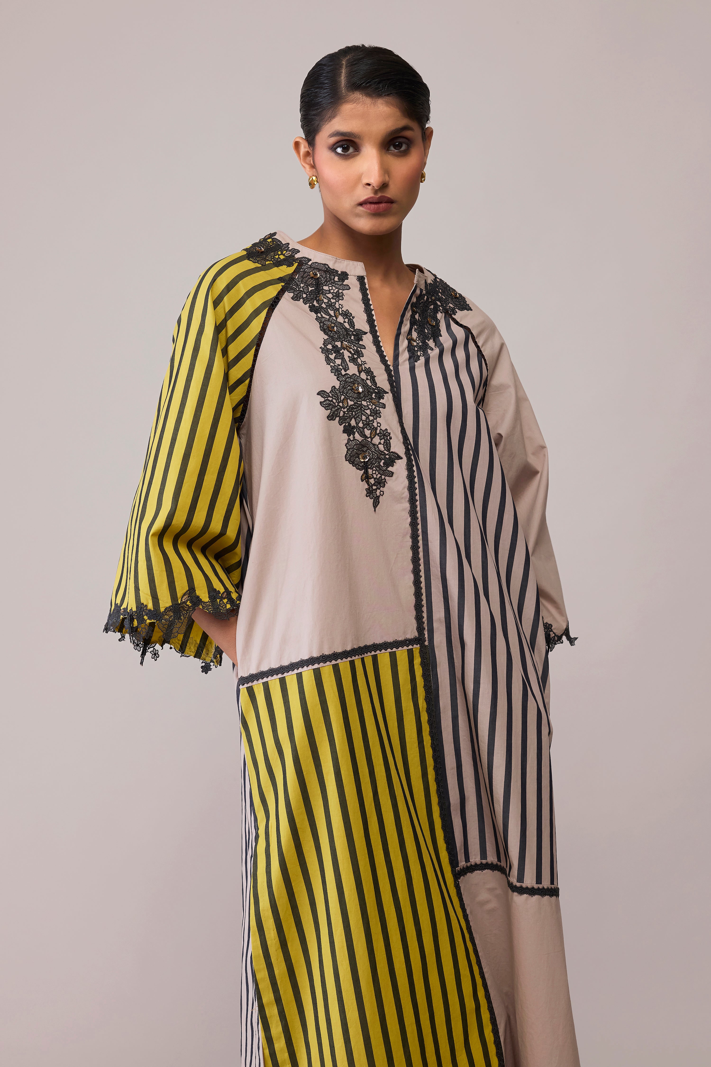 NEESA - MUSTARD & BEIGE