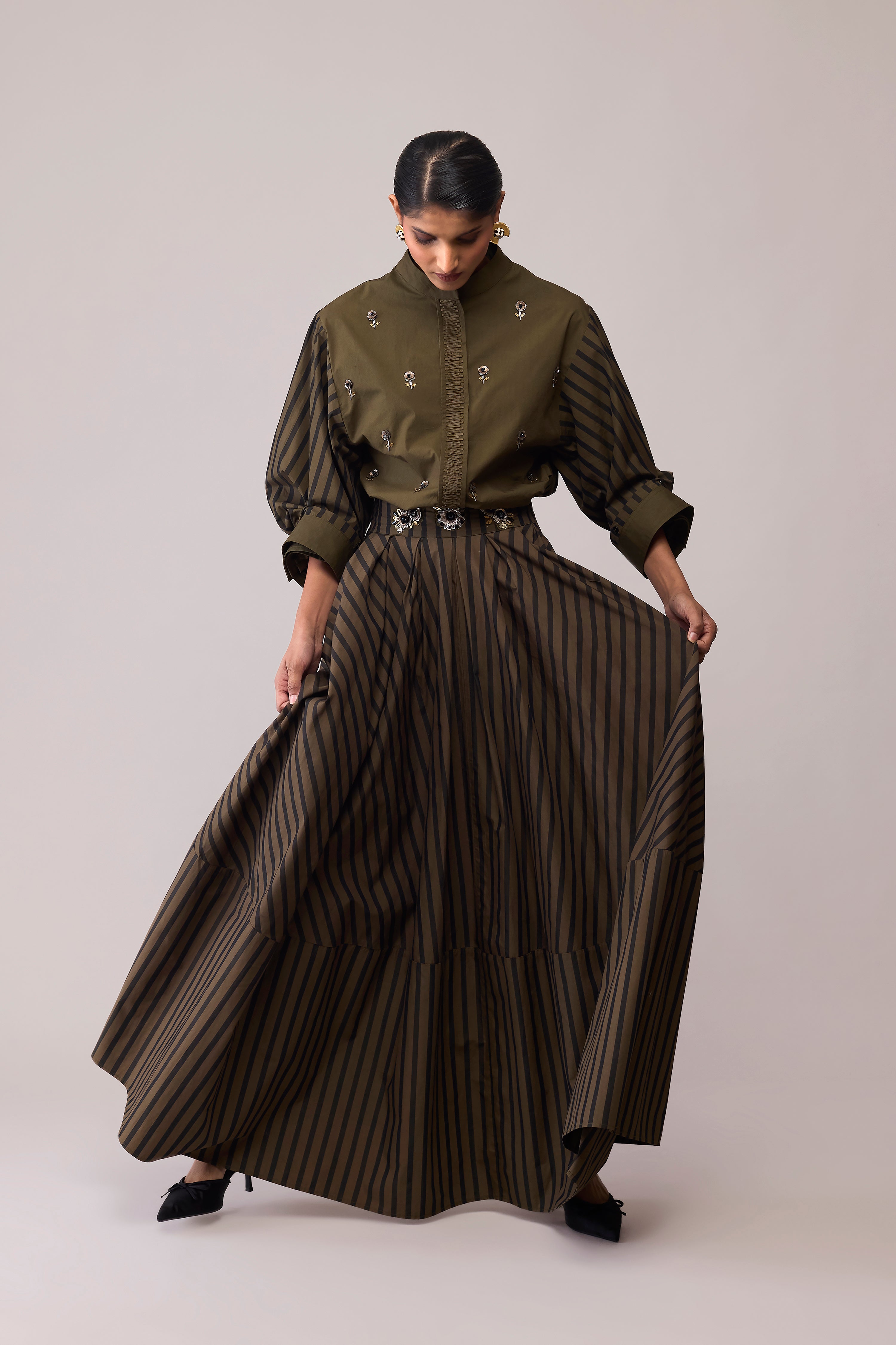 FLEUR SKIRT - OLIVE