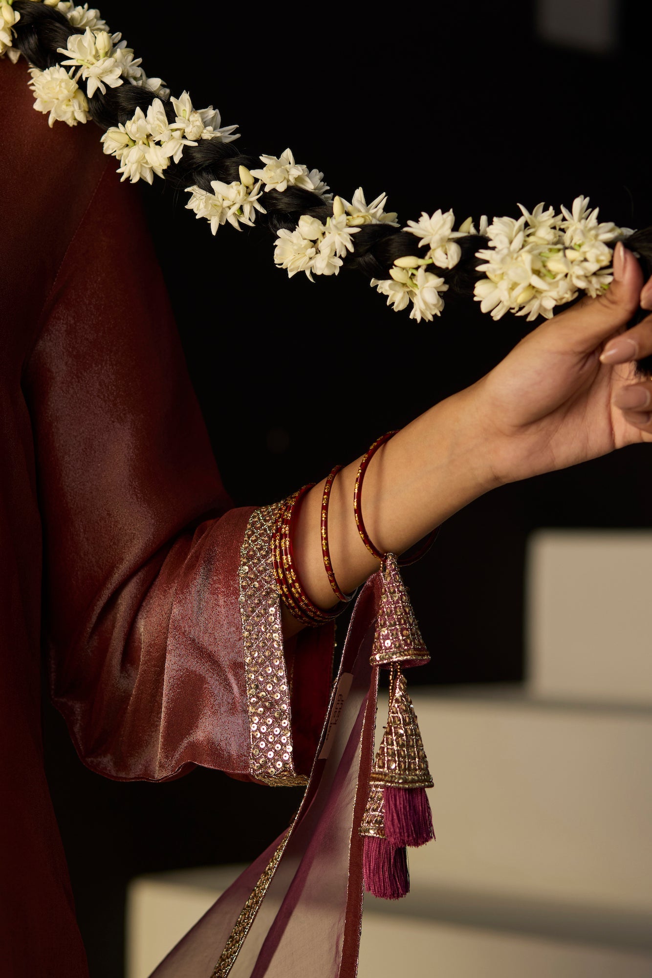 Luxurious Rust Sana Tissue Silk Suit: Elegant 3-Piece Kurta, Pants, Dupatta Ensemble