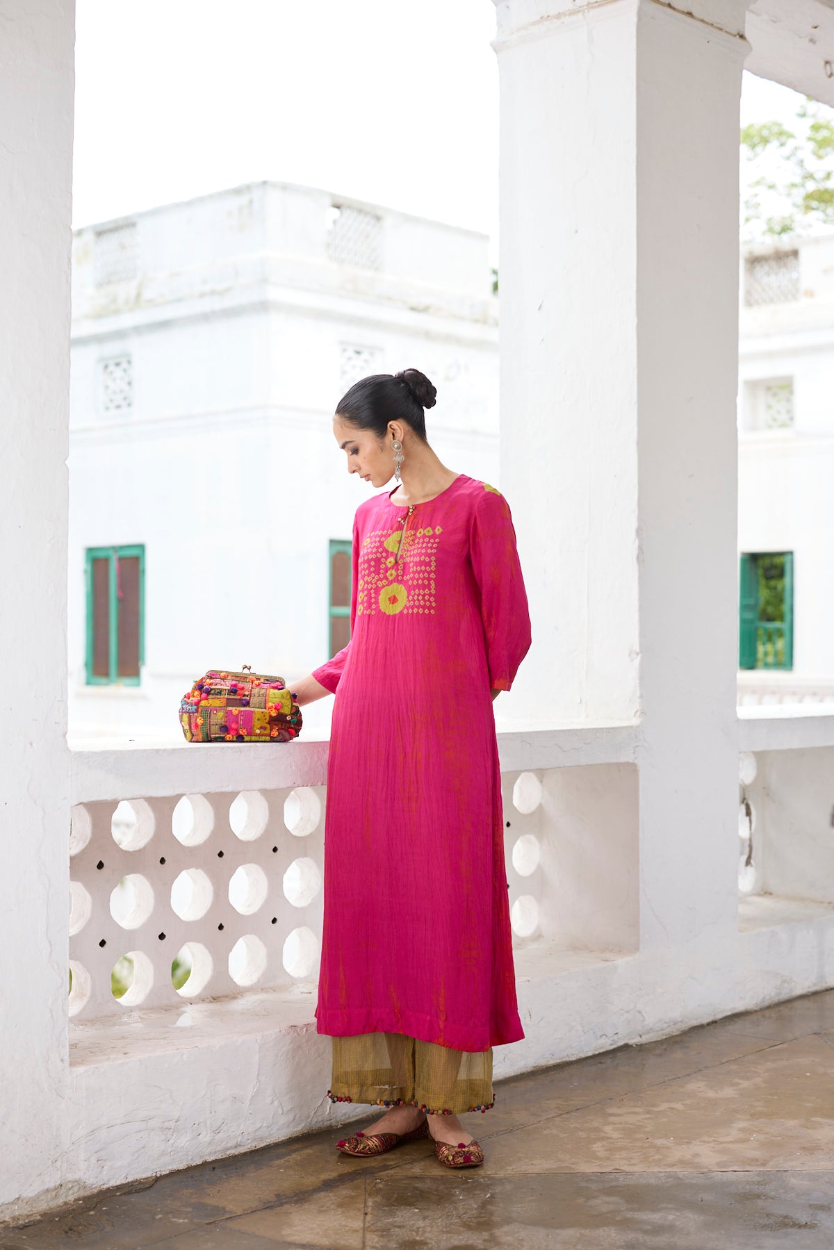 Pink Dapple Tunic Set