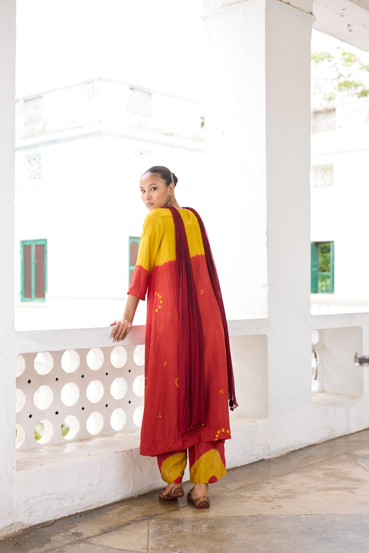 Maroon Blaze Dupatta