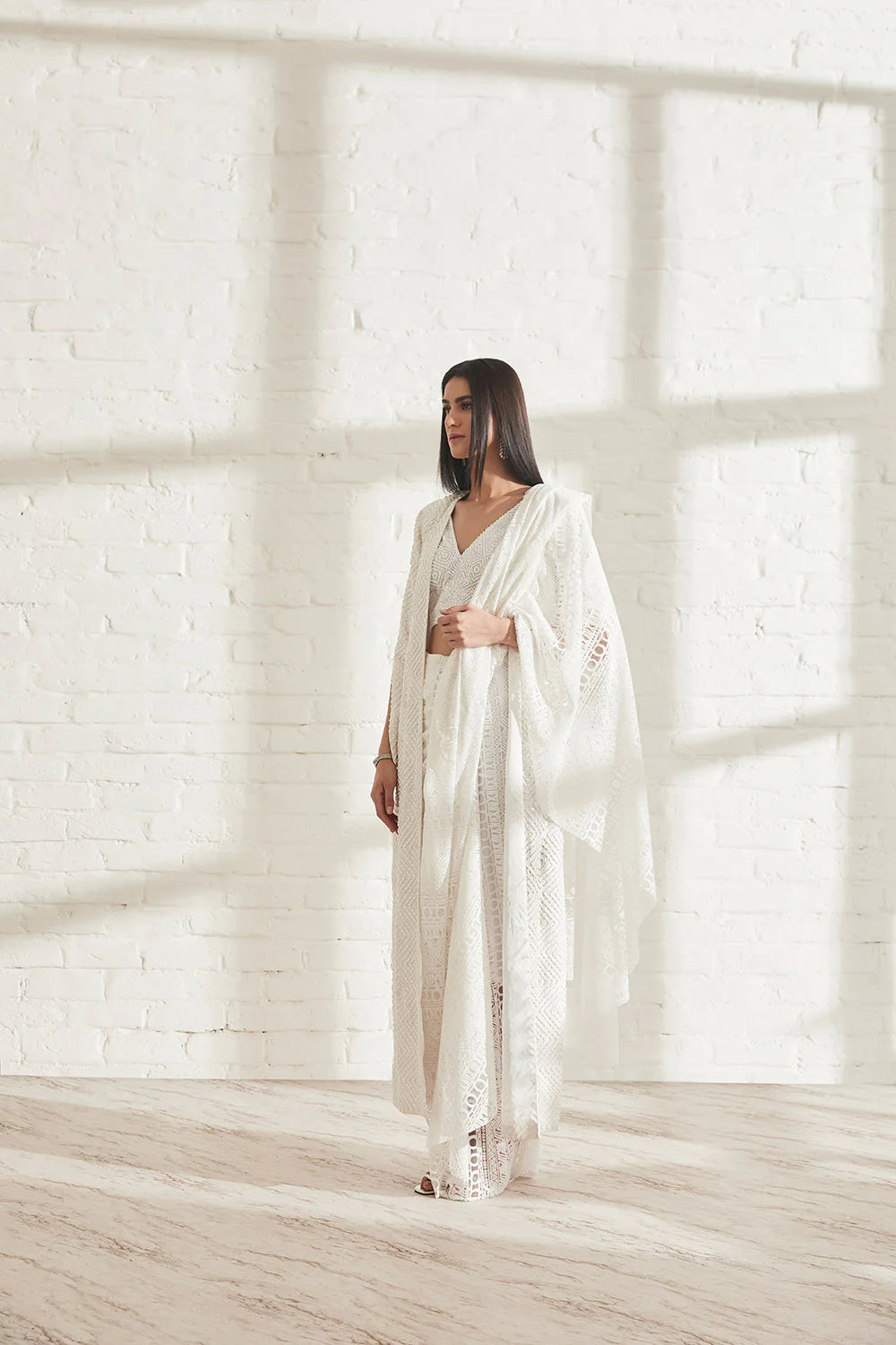 Godet Sari with Masai Top and Masai Jacket