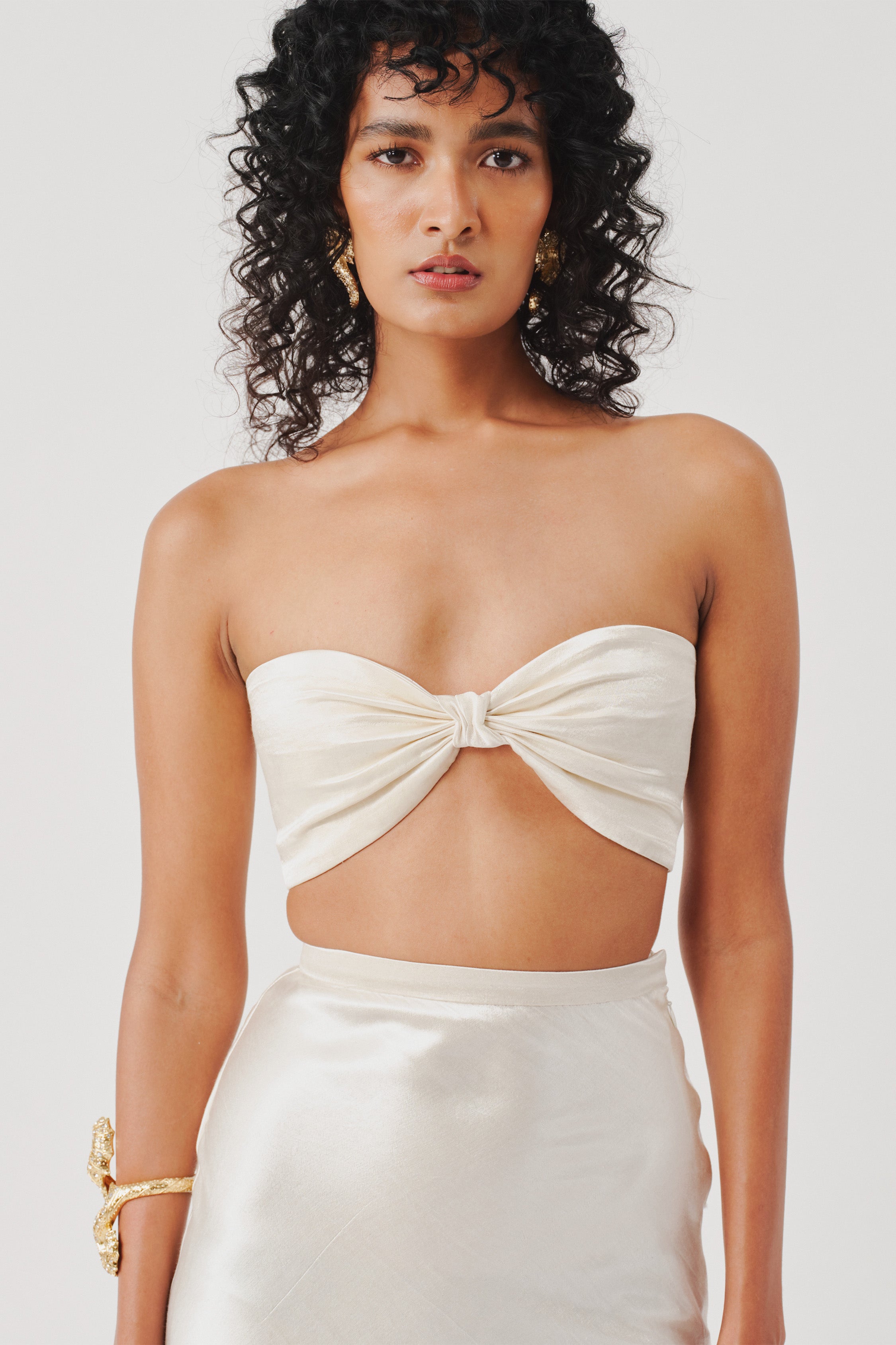 Mystery Bandeau Top in Ivory
