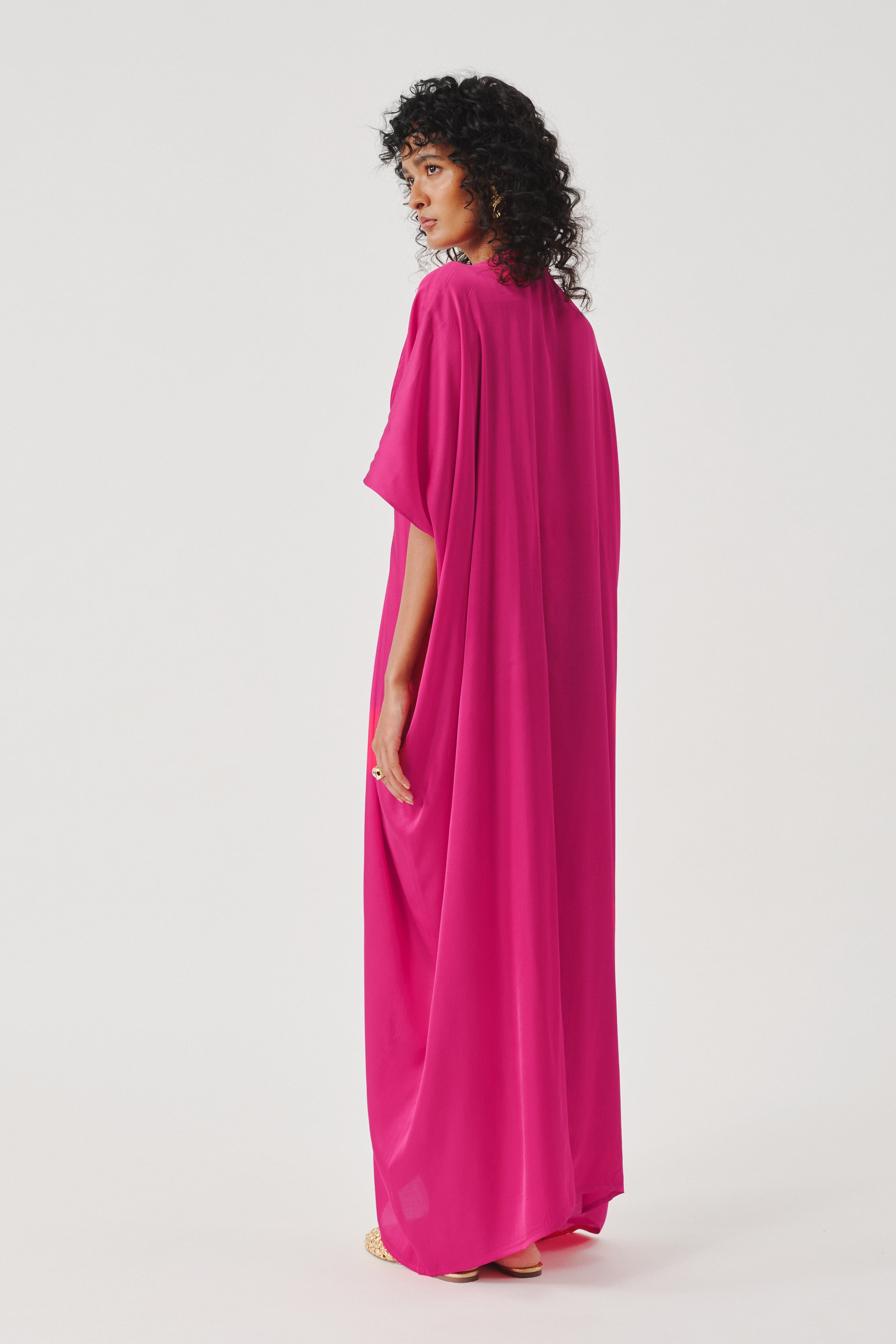 Regal Kaftan in Hot Pink