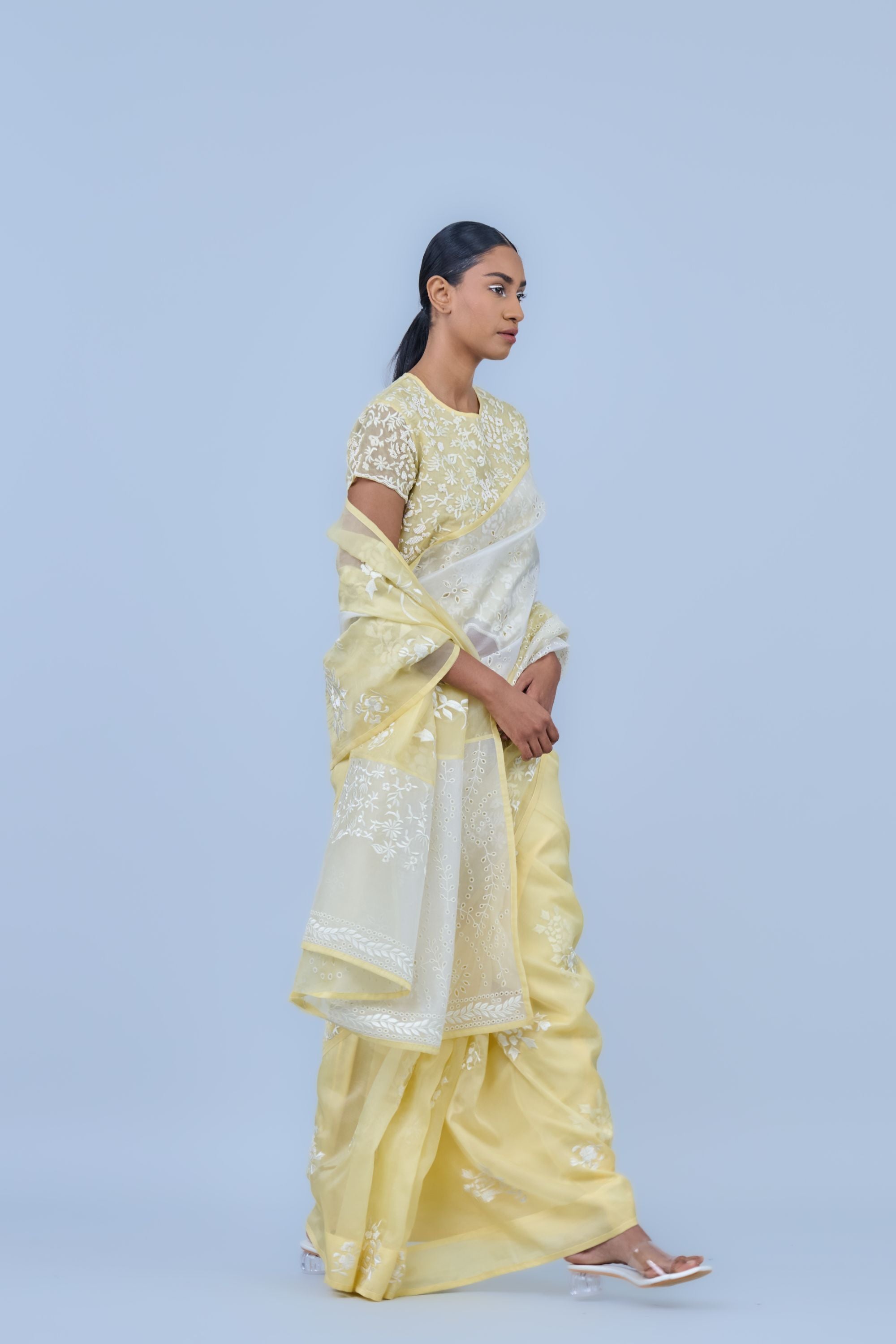 Sun Ec Silk Organza Sari