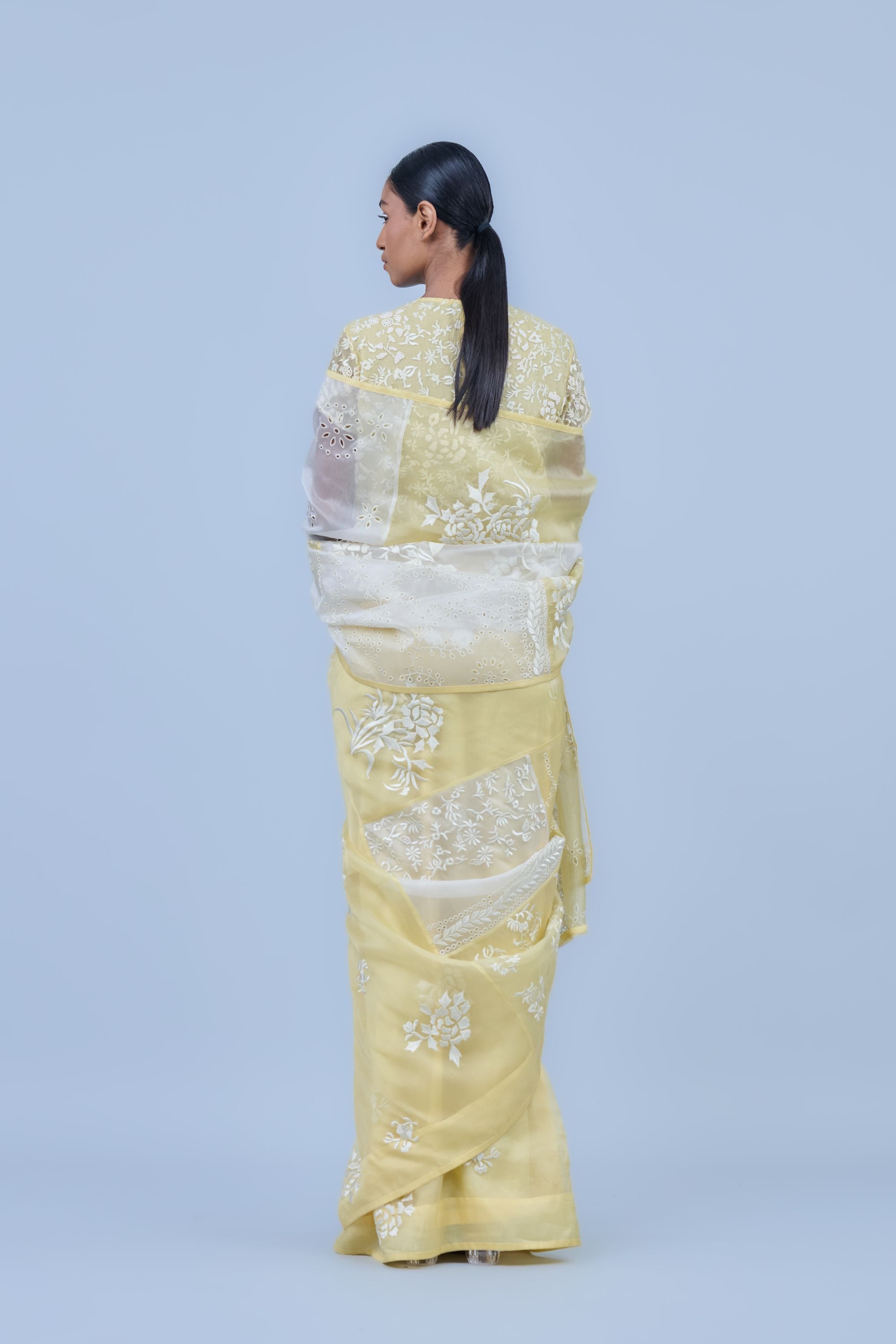 Sun Ec Silk Organza Sari