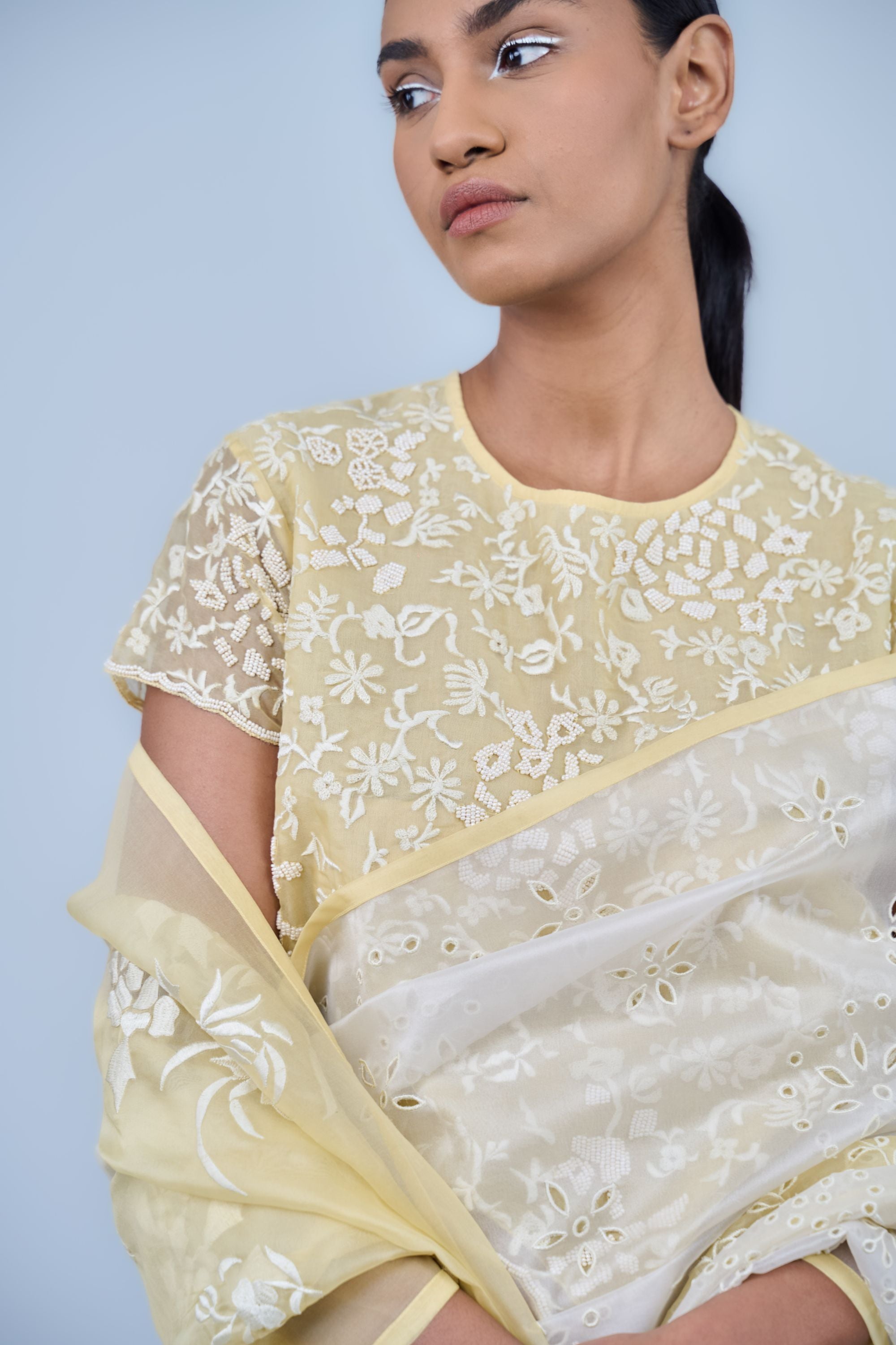 Sun Ec Silk Organza Sari