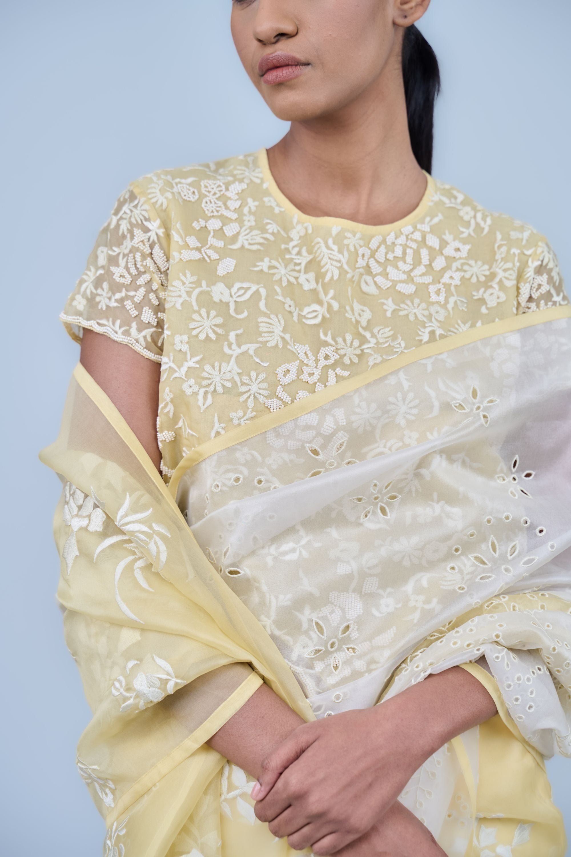 Sun Ec Silk Organza Sari