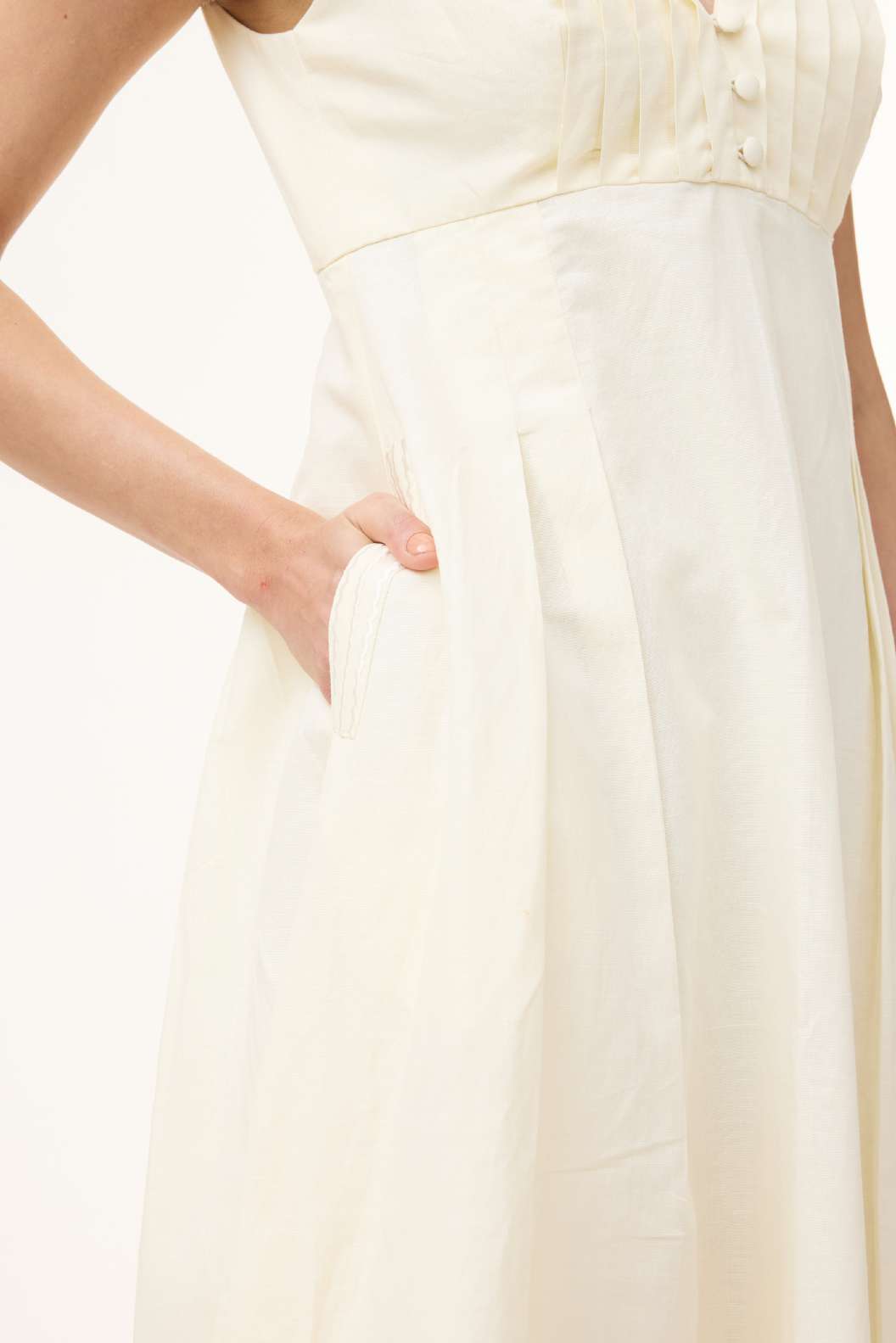 OFF WHITE PLEATED DRESS
