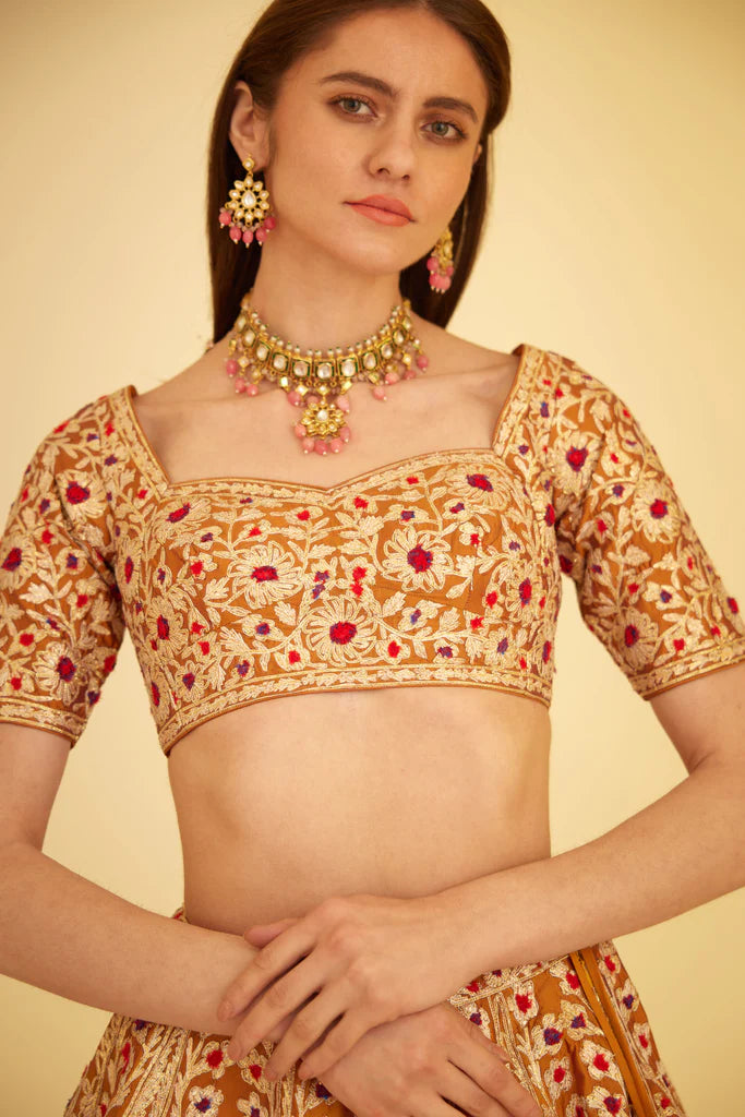 Rust Lehenga Set