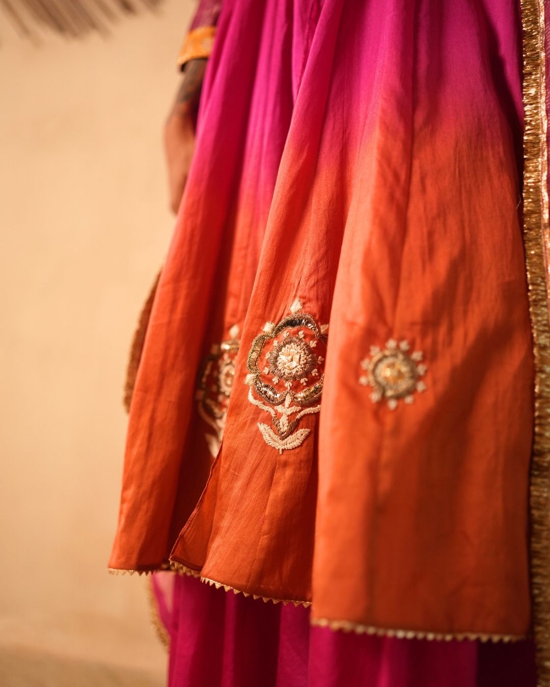 OMBRE HAND EMBROIDERED KURTA