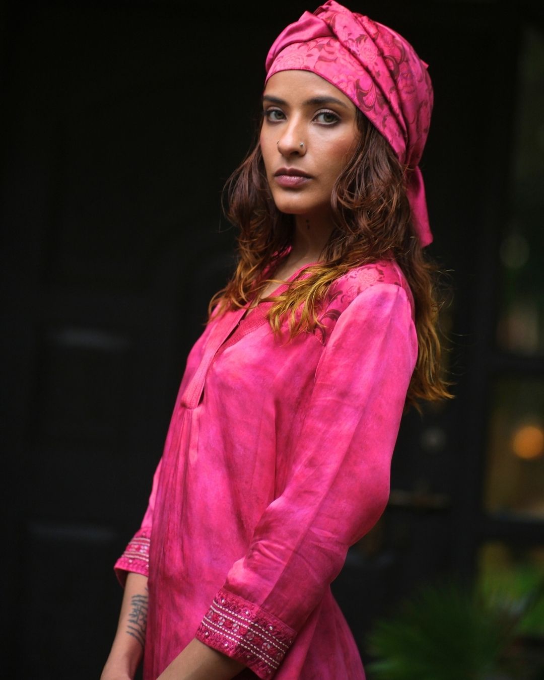 TEXTURED PRINT KURTA